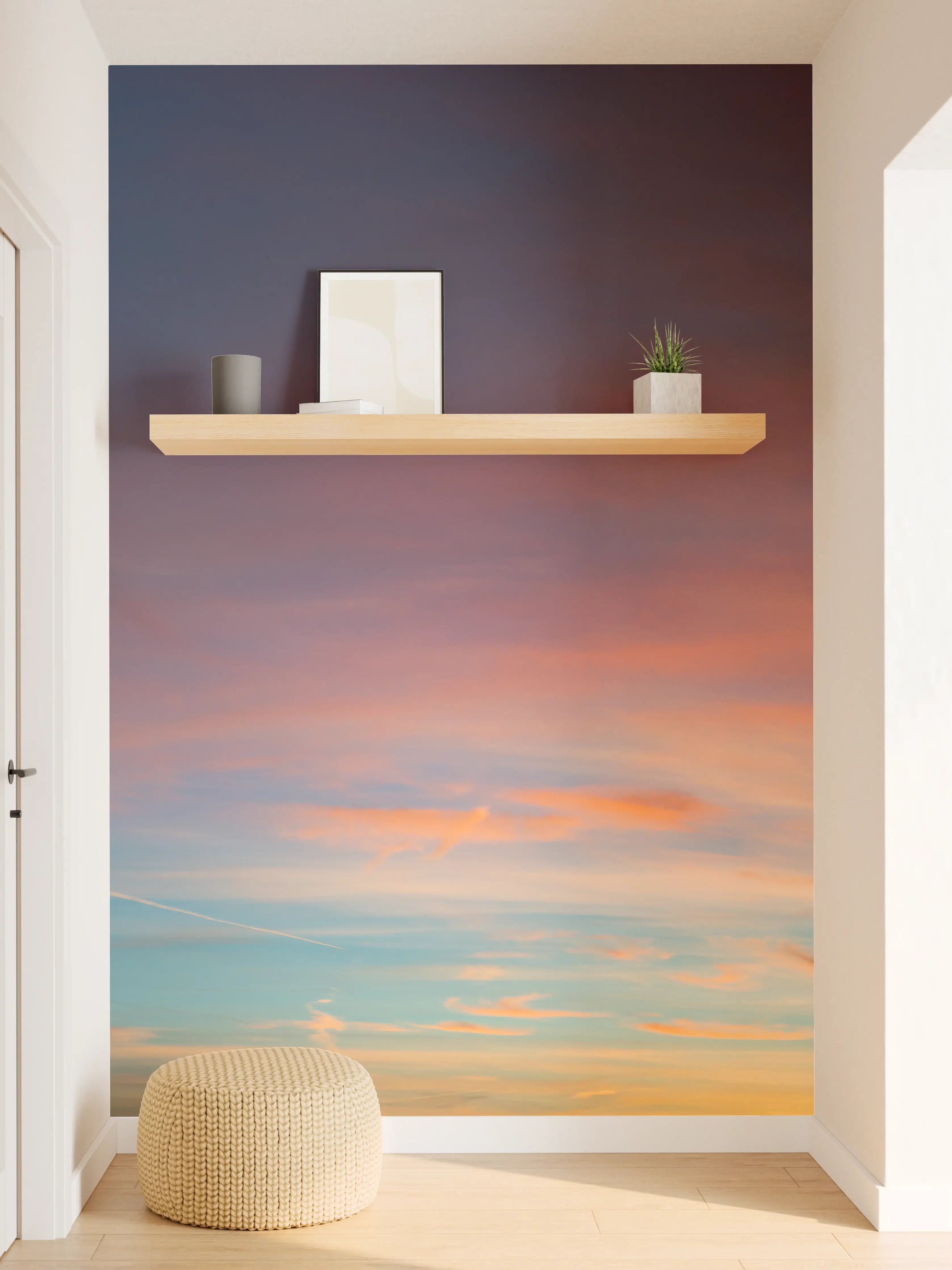 Wandverkleidung Flur - Himmelspanorama bei Sonnenuntergang