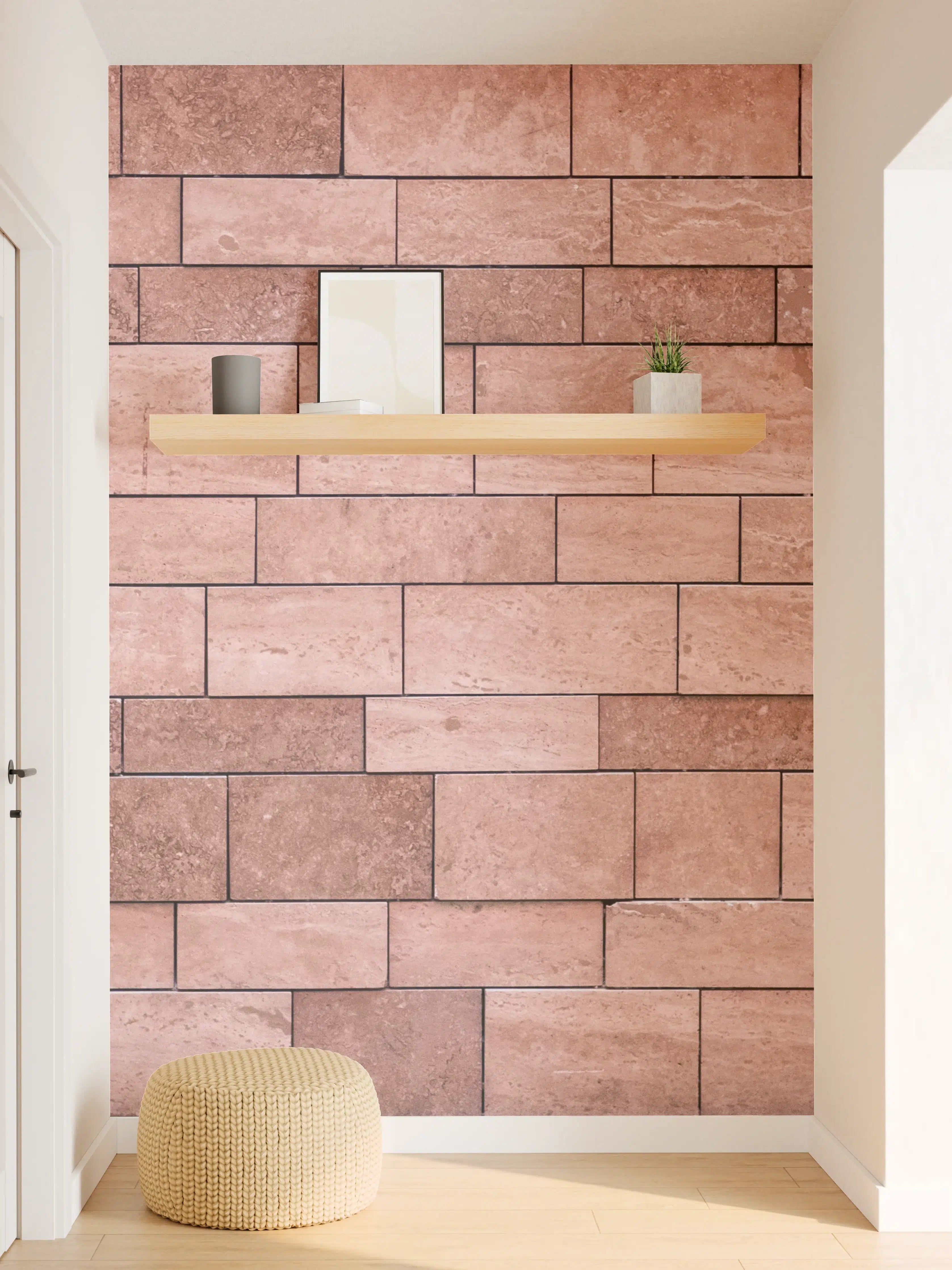 Wandverkleidung Flur - Hintergrund aus rotem Backstein