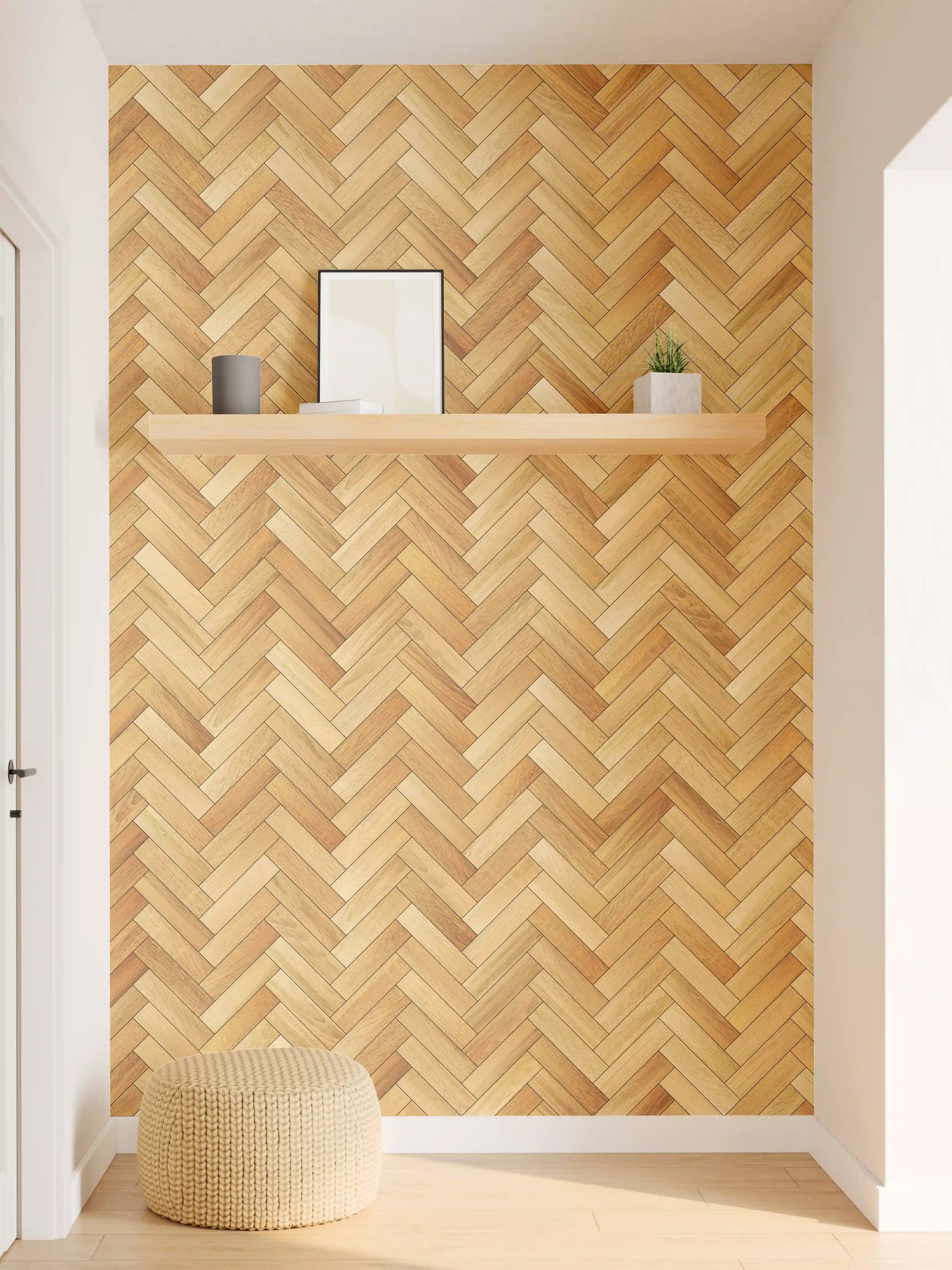 Wandverkleidung Flur - Hintergrund mit Holzoptik