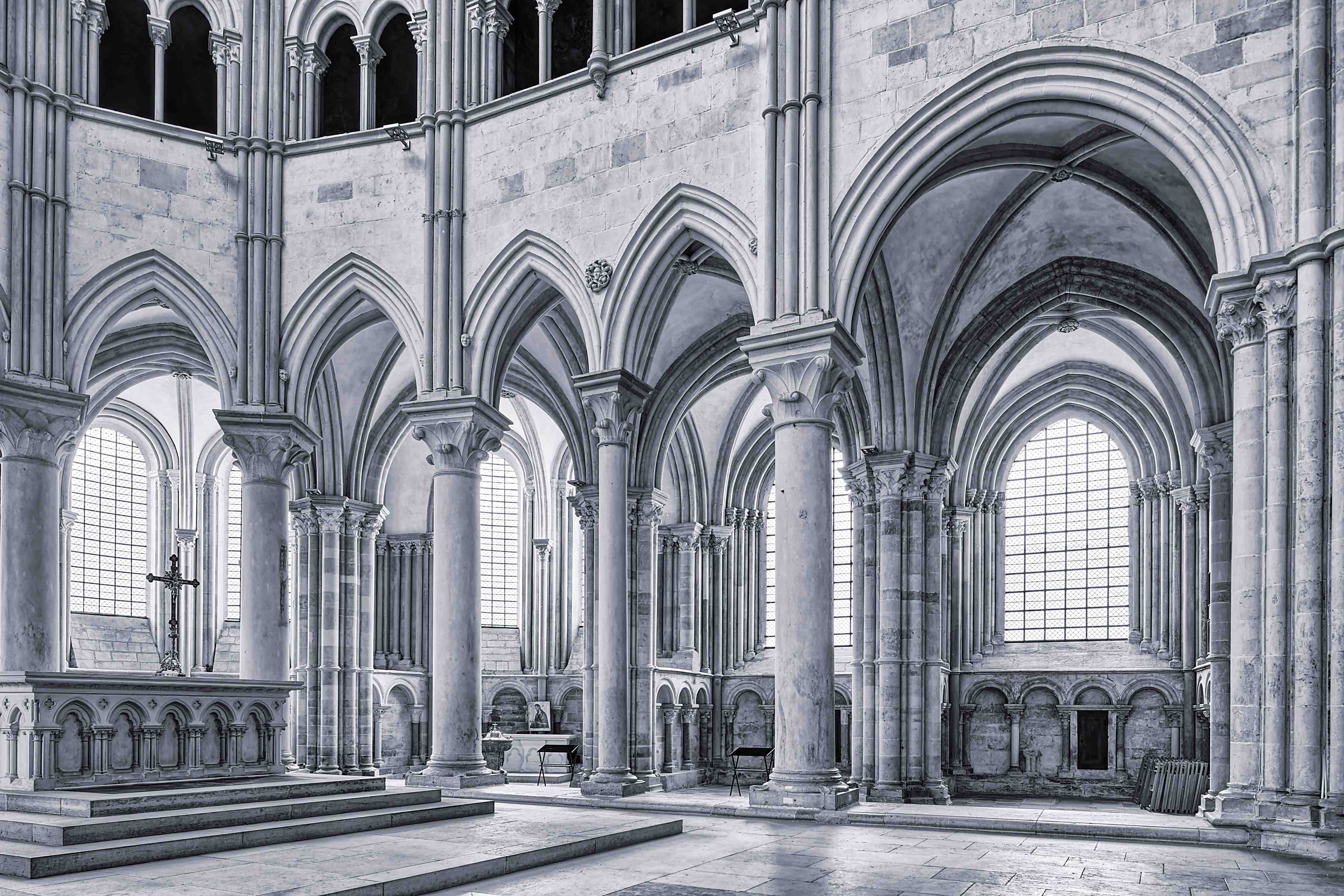 Wandverkleidung Flur-Historische Kathedrale im Gothic-Stil