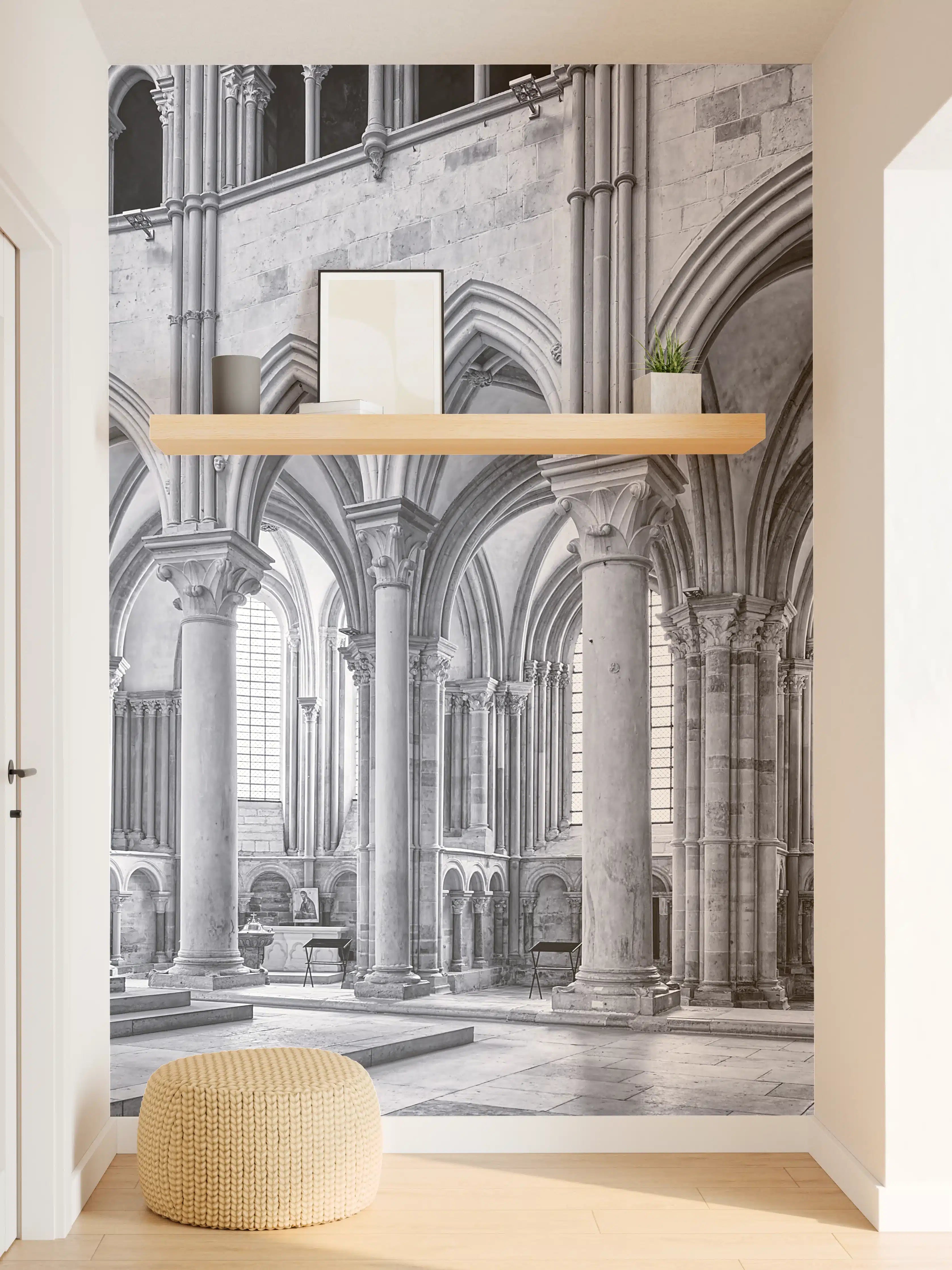 Wandverkleidung Flur - Historische Kathedrale im Gothic-Stil
