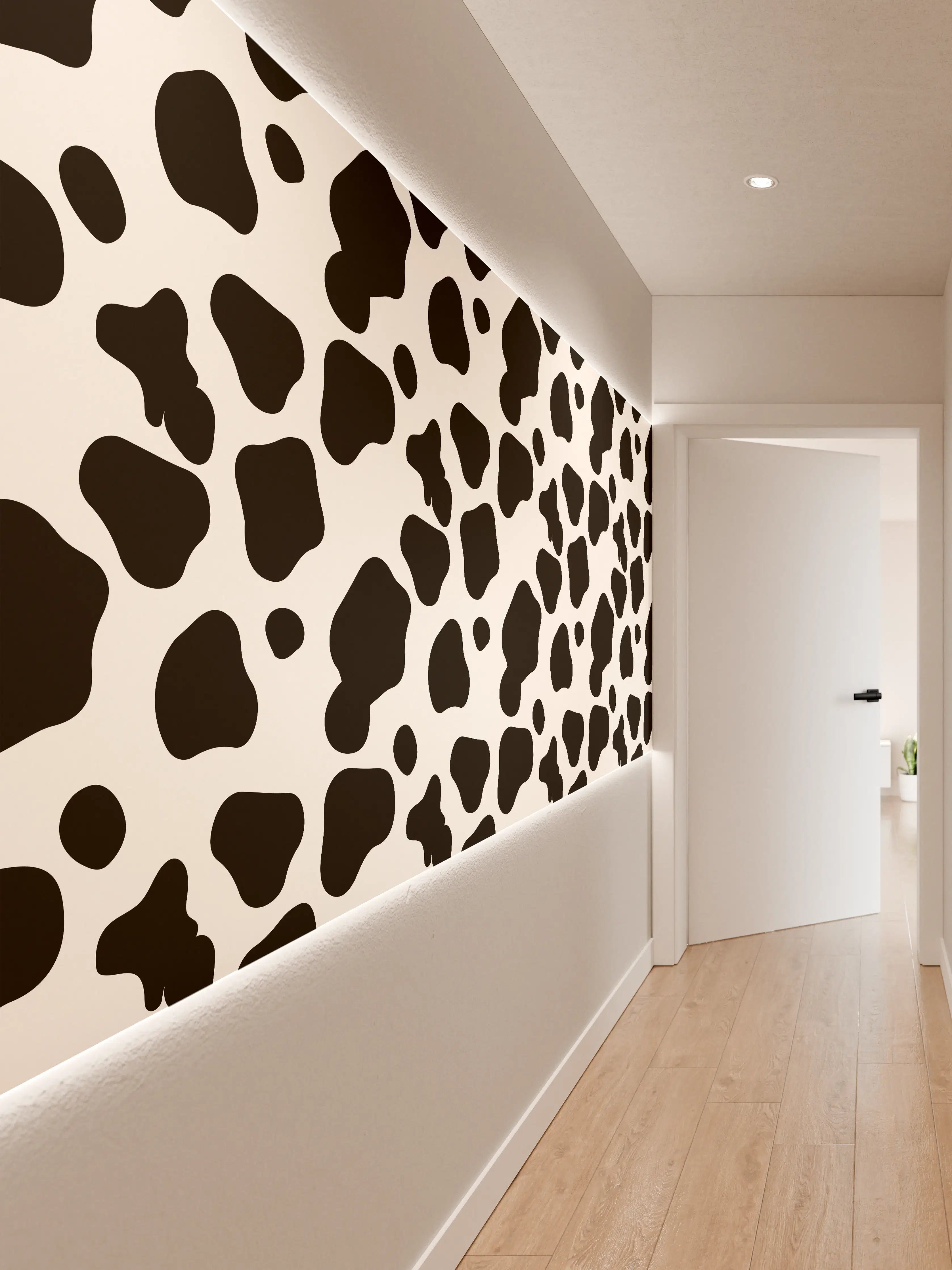 Wandverkleidung Flur - Hochwertiger Dalmatiner-Hintergrund