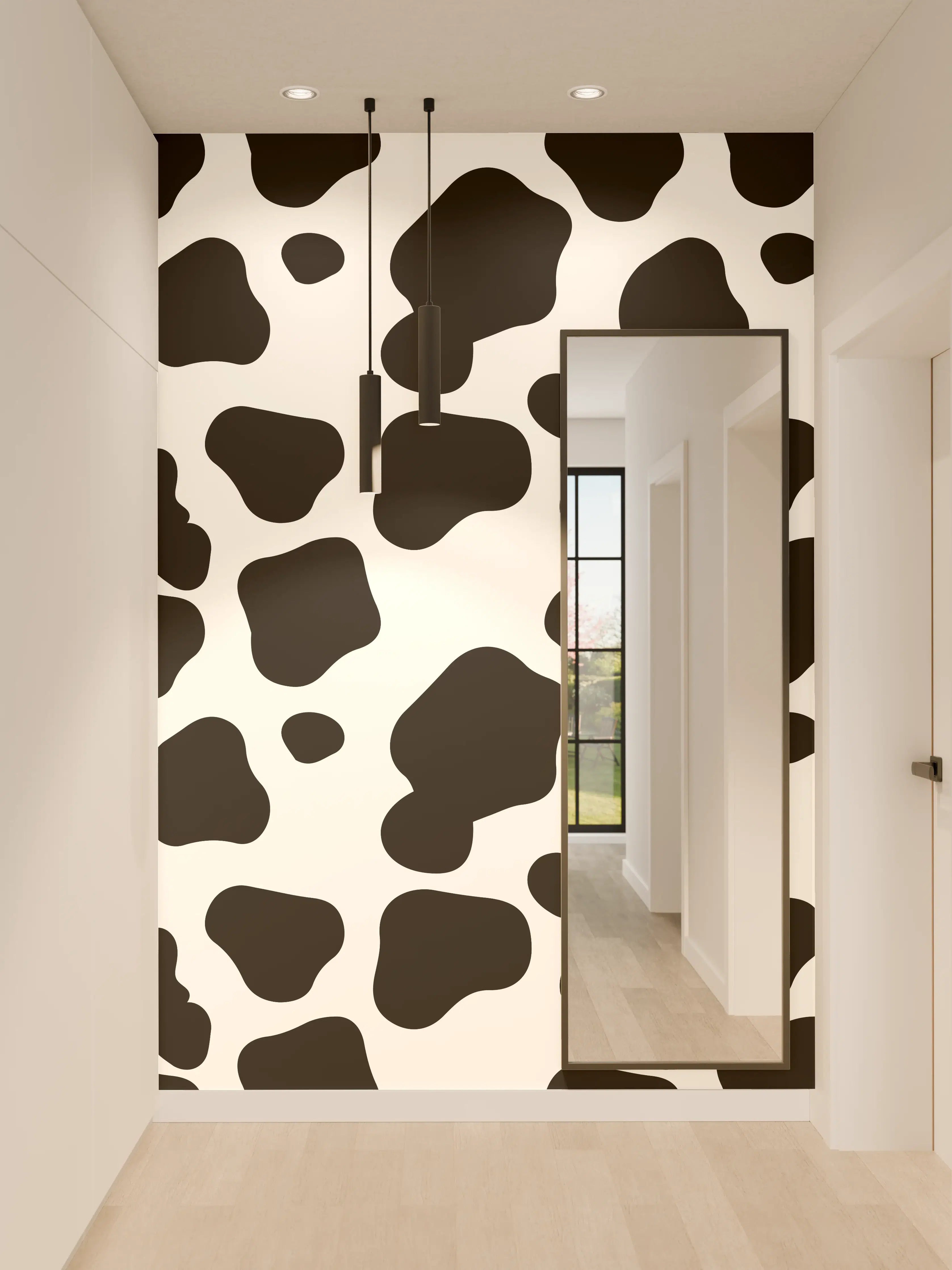 Wandverkleidung Flur - Hochwertiger Dalmatiner-Hintergrund