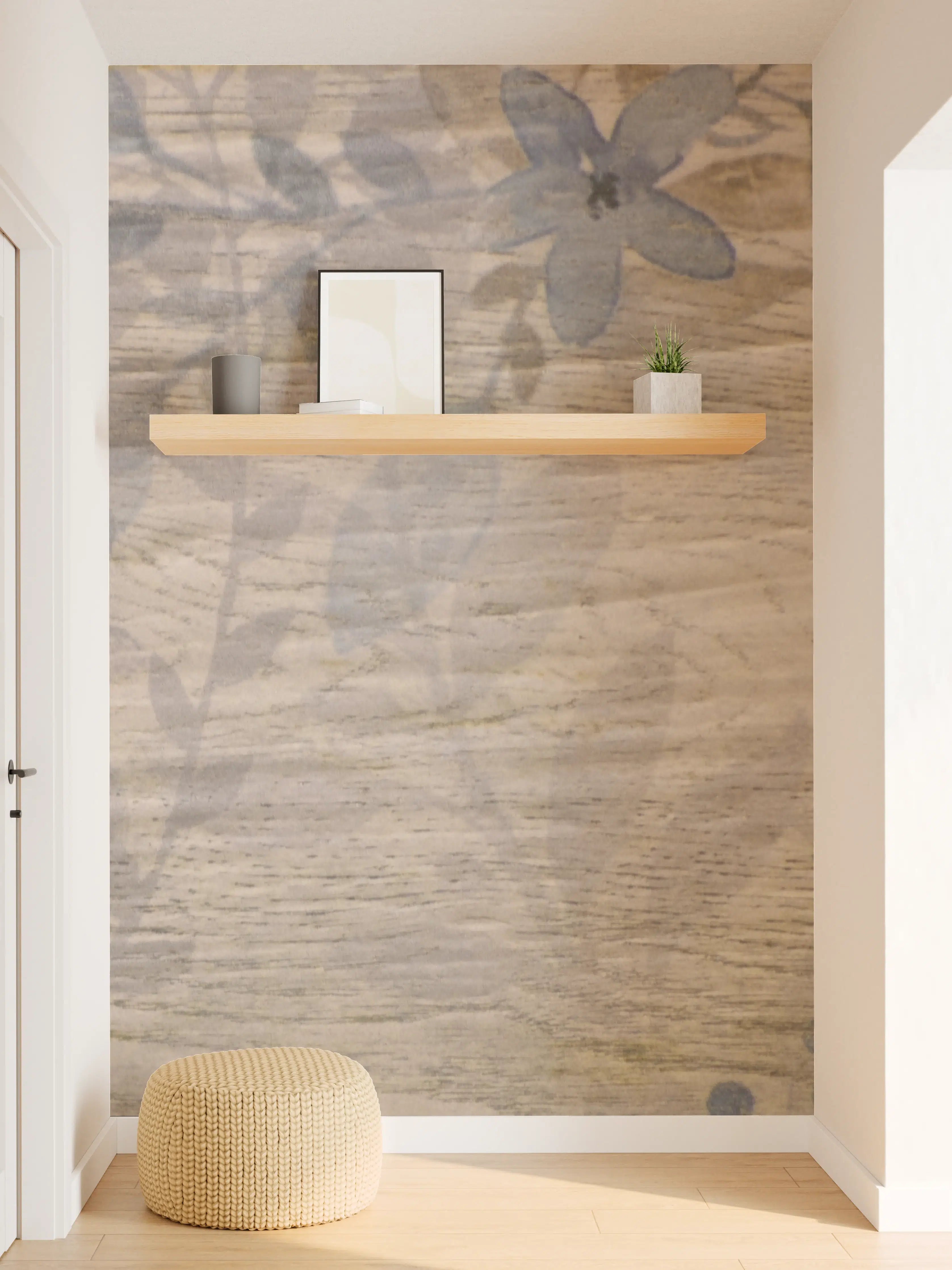 Wandverkleidung Flur - Hochwertiges Florales Tapetenmuster