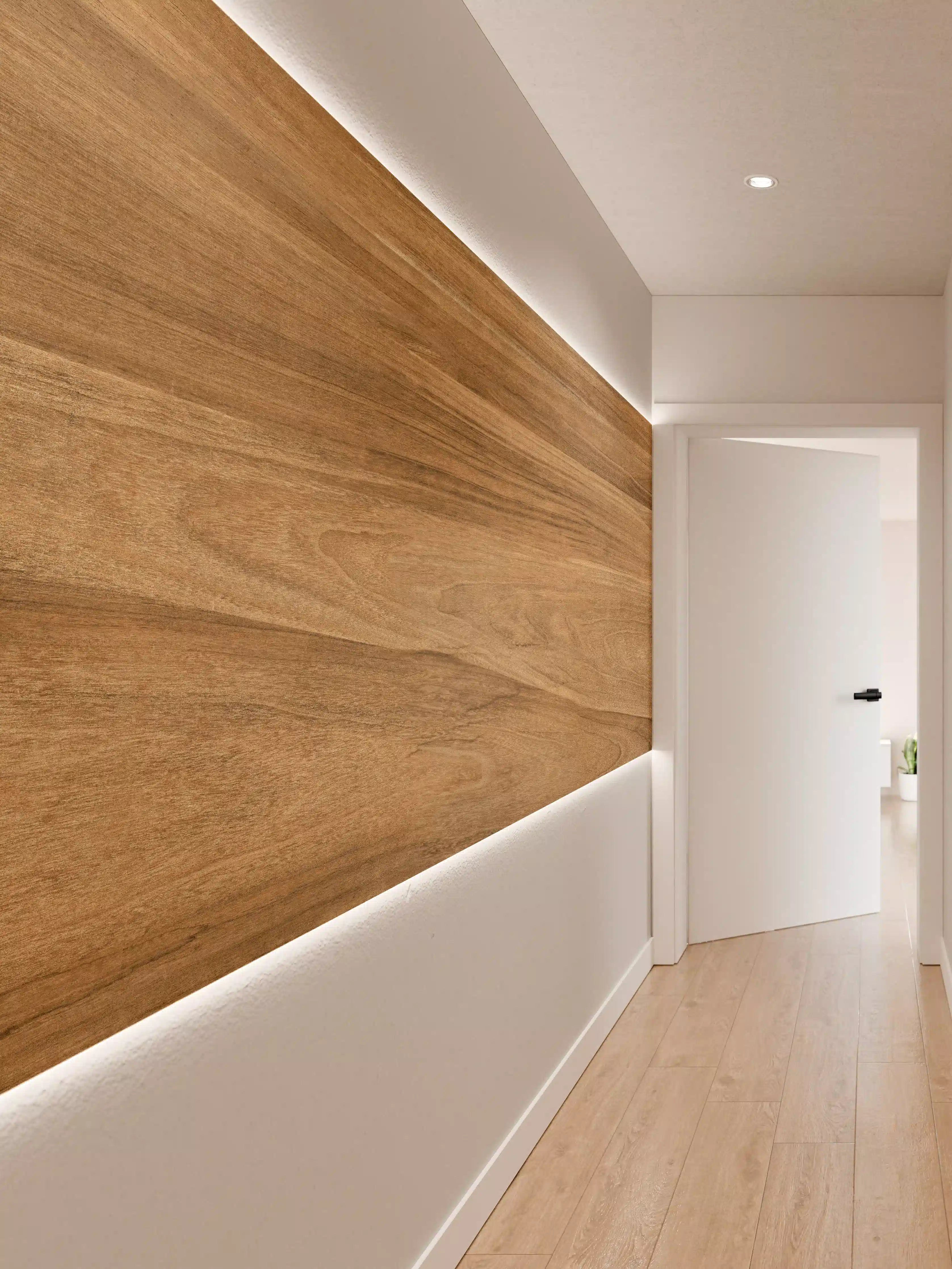 Wandverkleidung Flur - Holz-Natur Muster