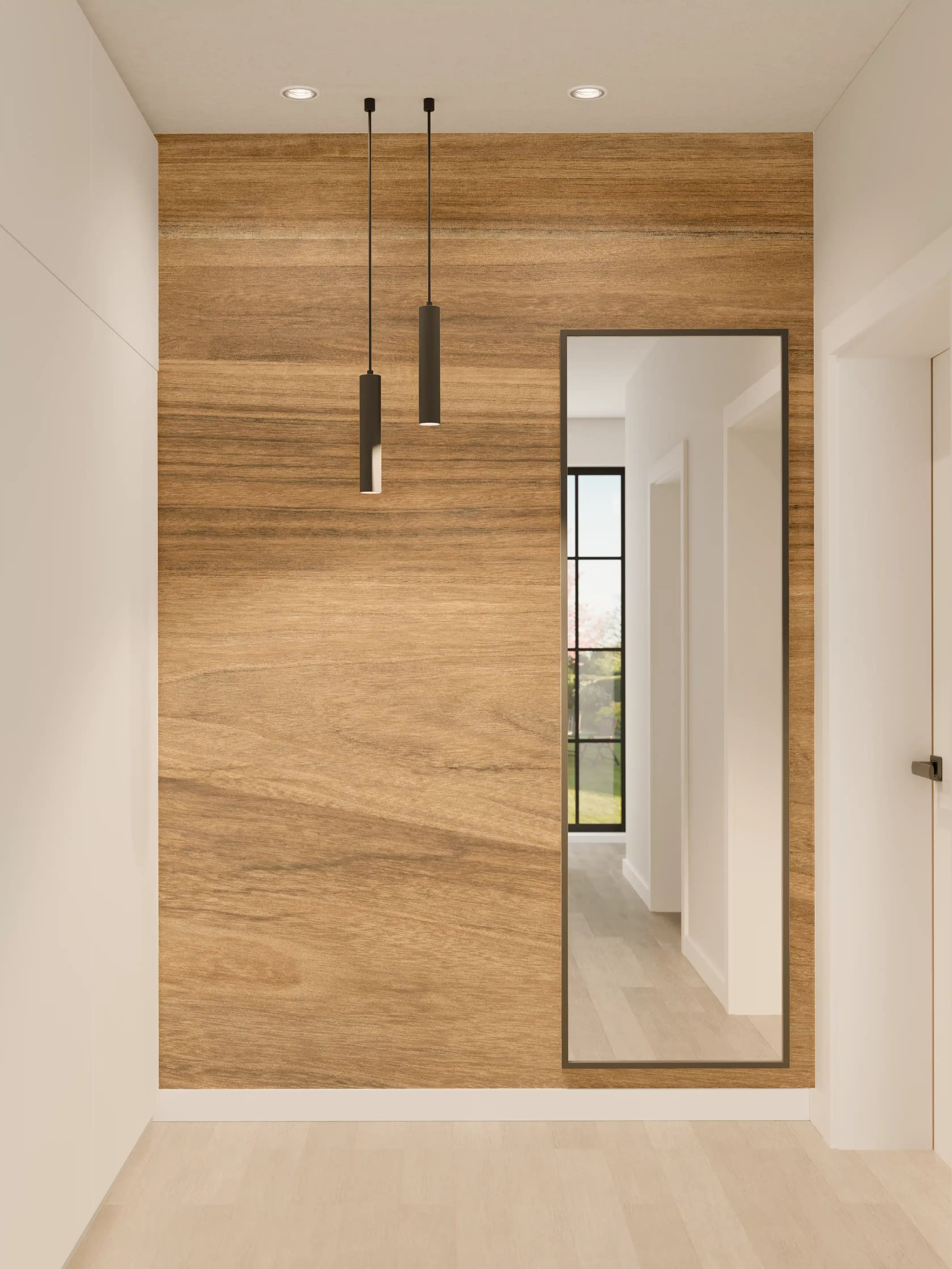 Wandverkleidung Flur - Holz-Natur Muster