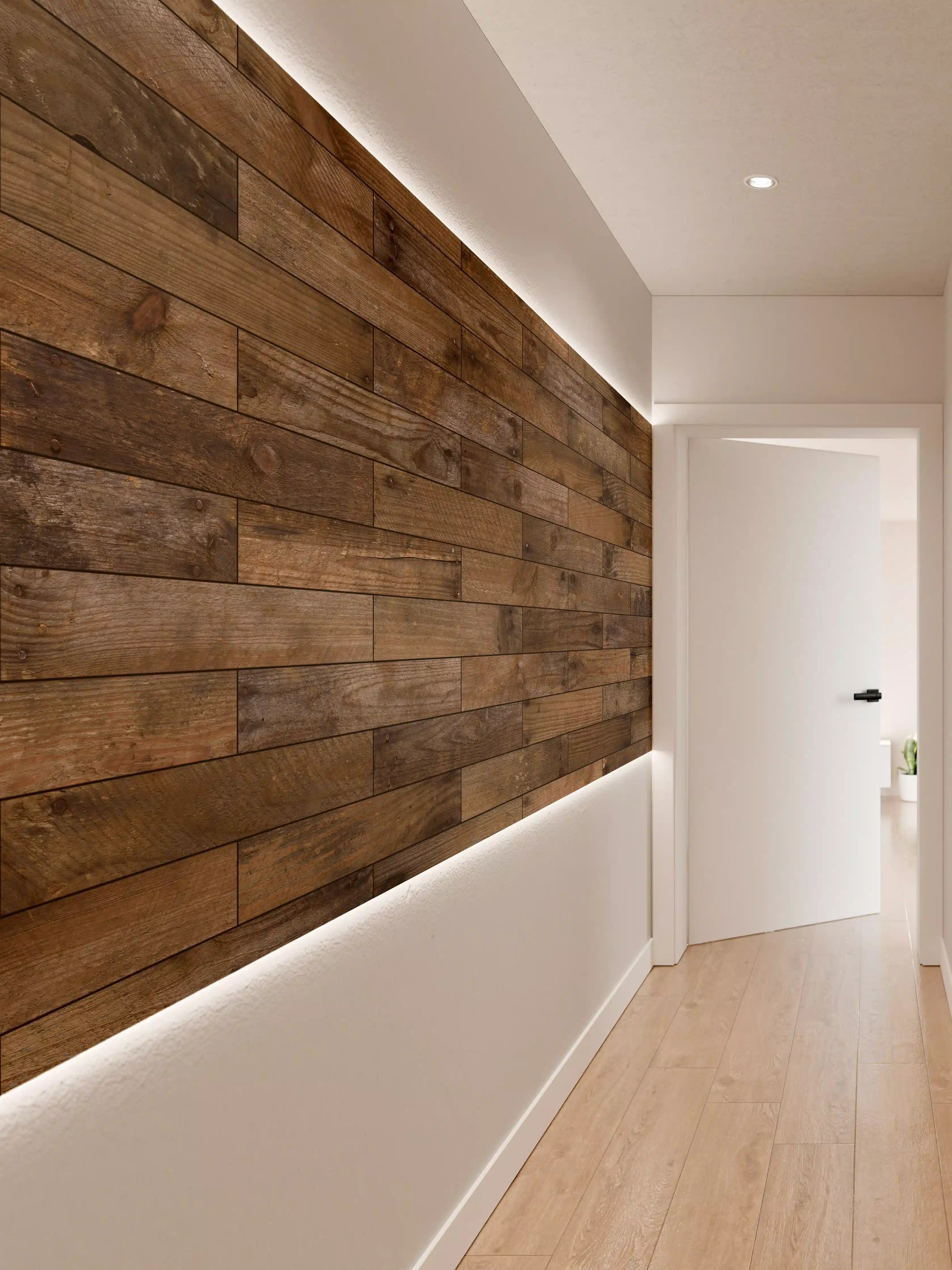 Wandverkleidung Flur - Holz-Wandgestaltung mit natürlichem Charme