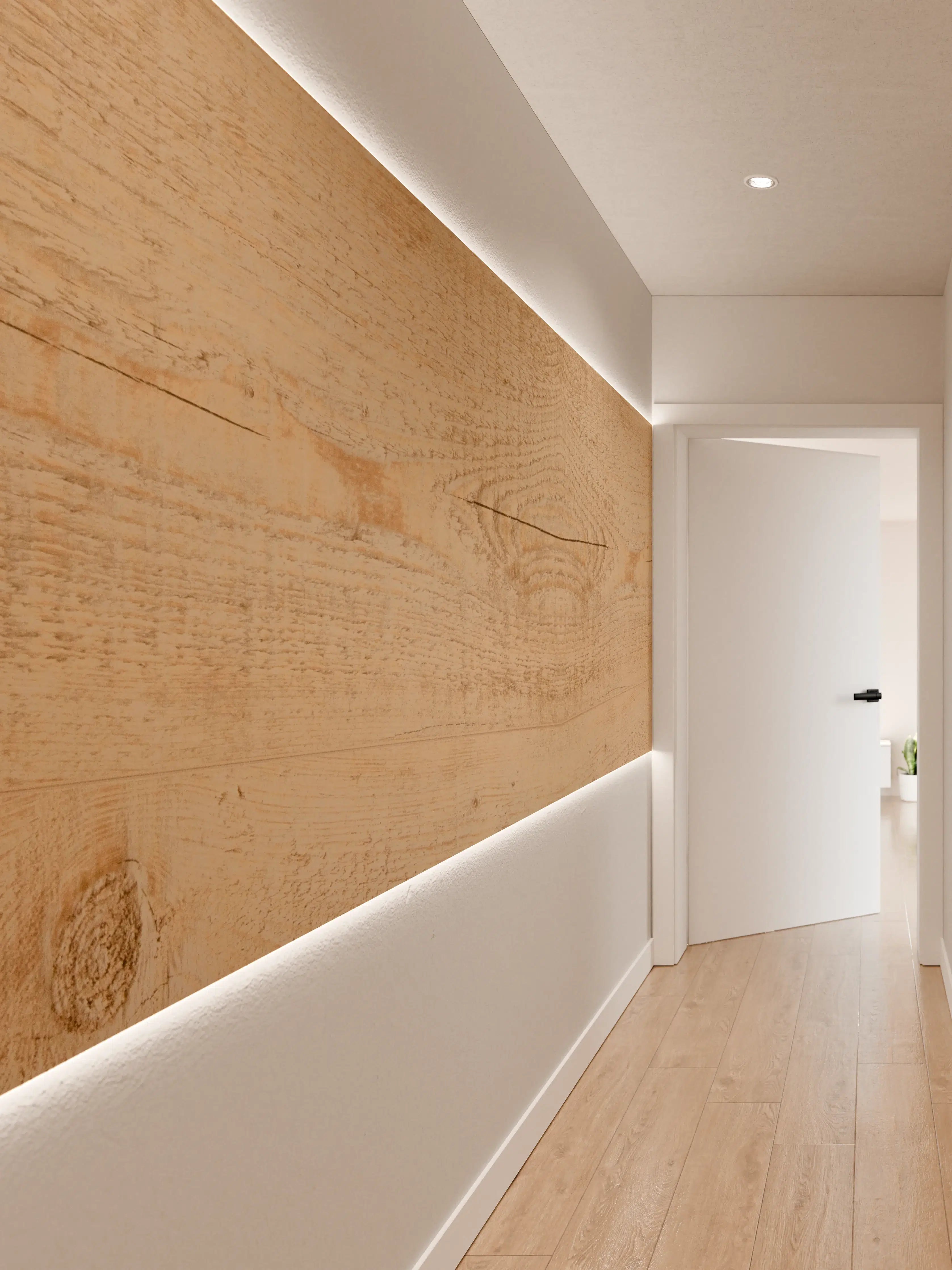 Wandverkleidung Flur - Holzoptik Fliese – Natürlicher Flair