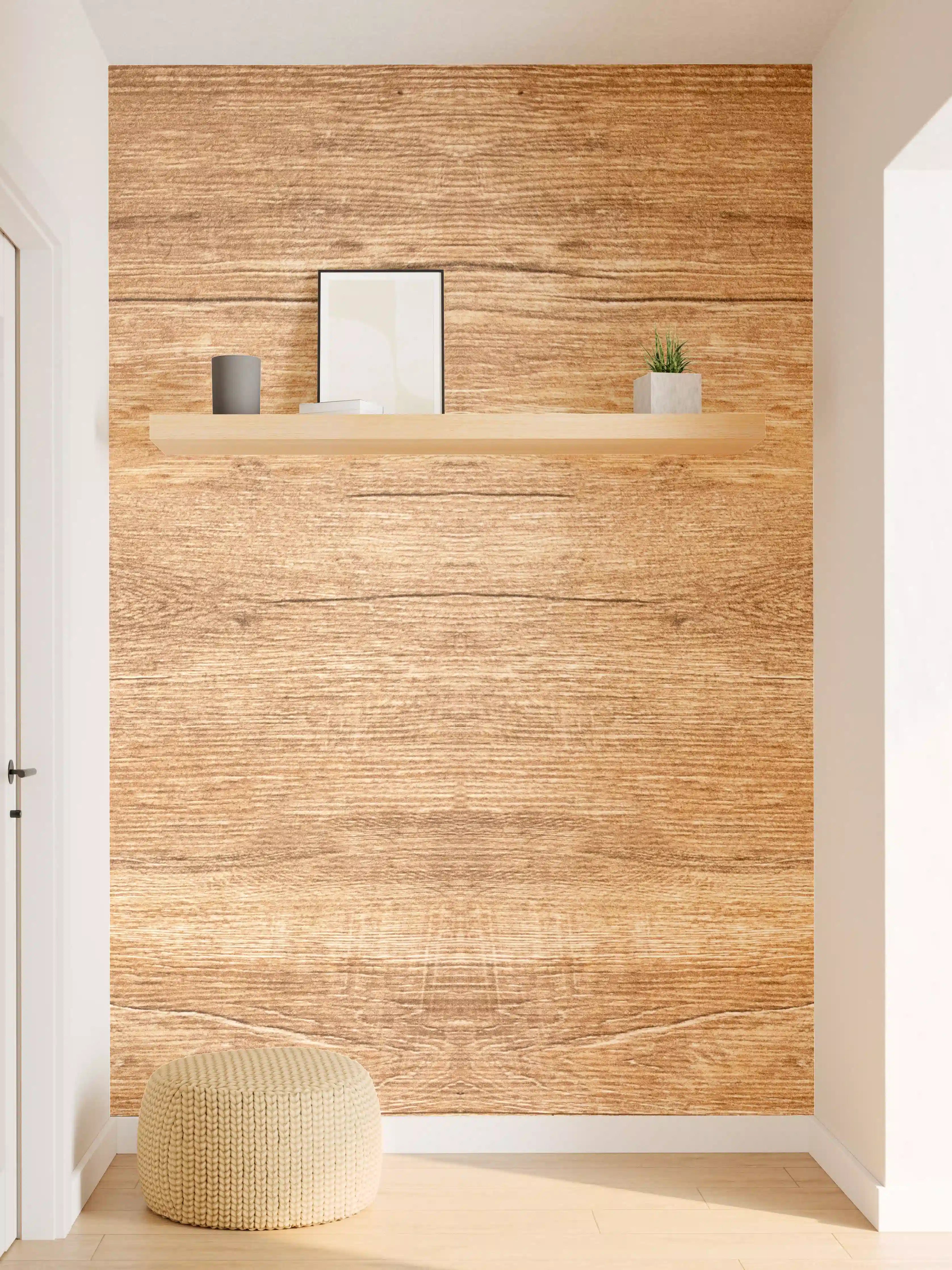 Wandverkleidung Flur - Holzoptik im natürlichen Design