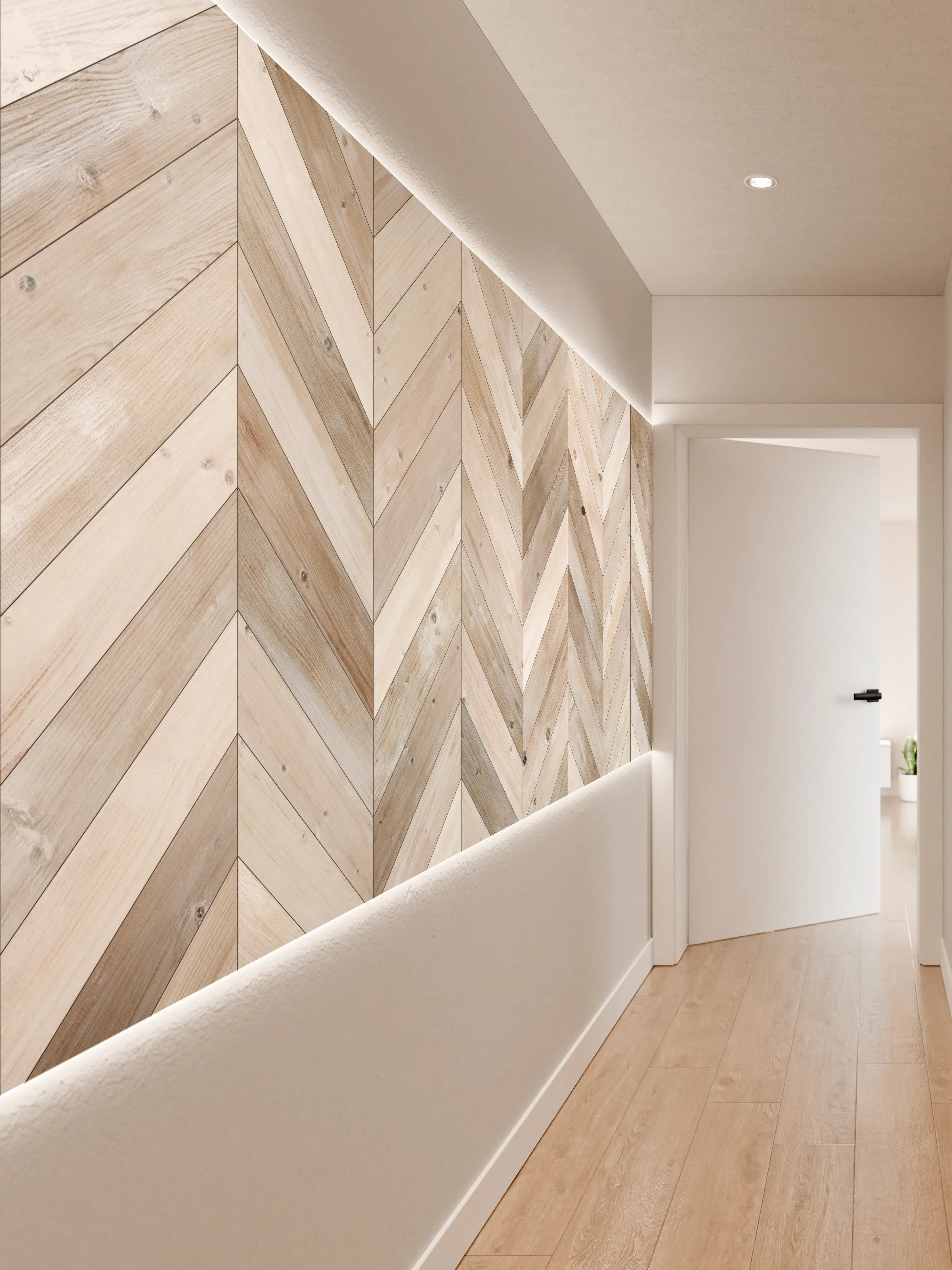 Wandverkleidung Flur - Holzverkleidung mit modernem Design