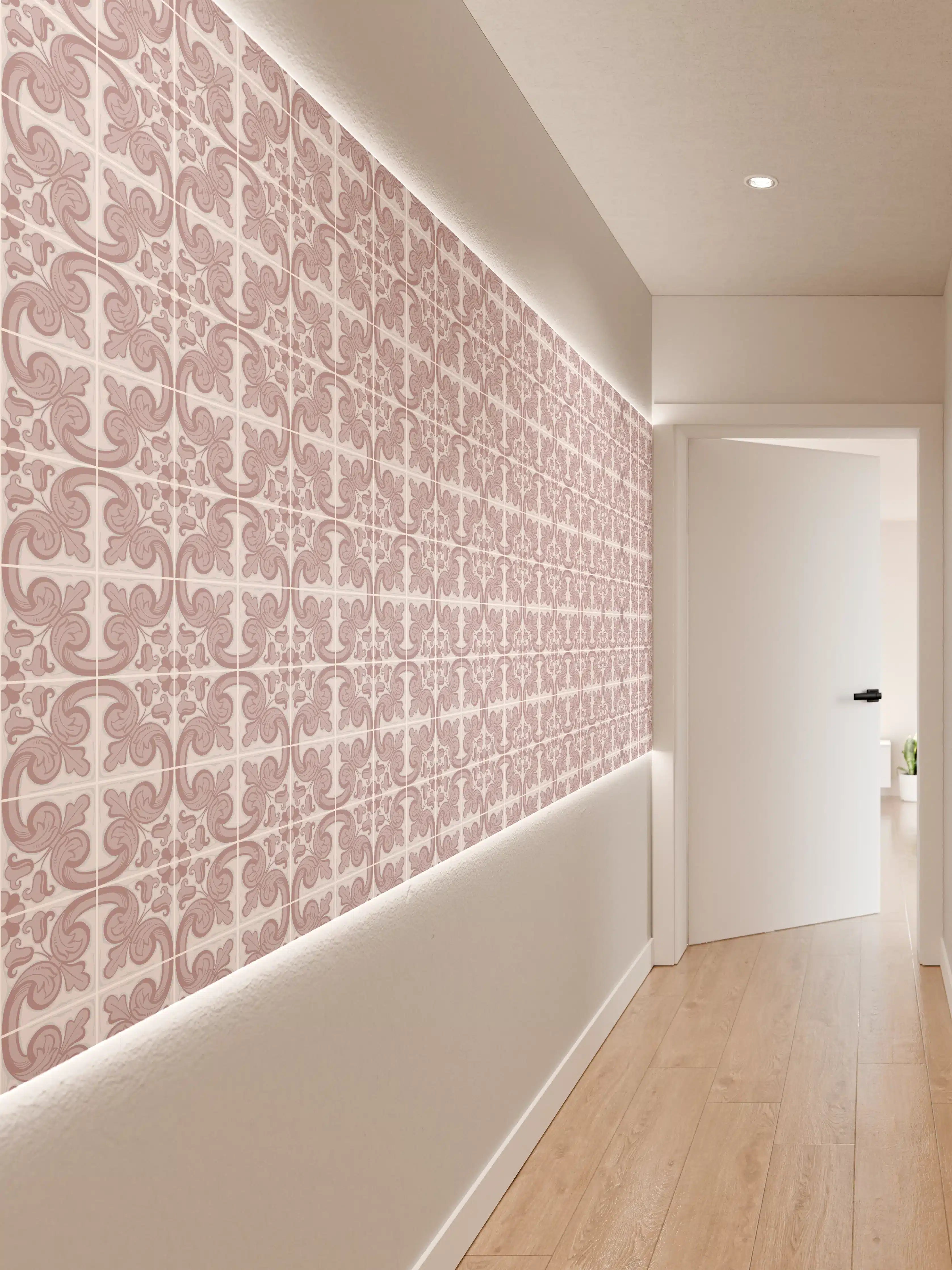 Wandverkleidung Flur - Hübsches Fliesendesign in Pastelltönen