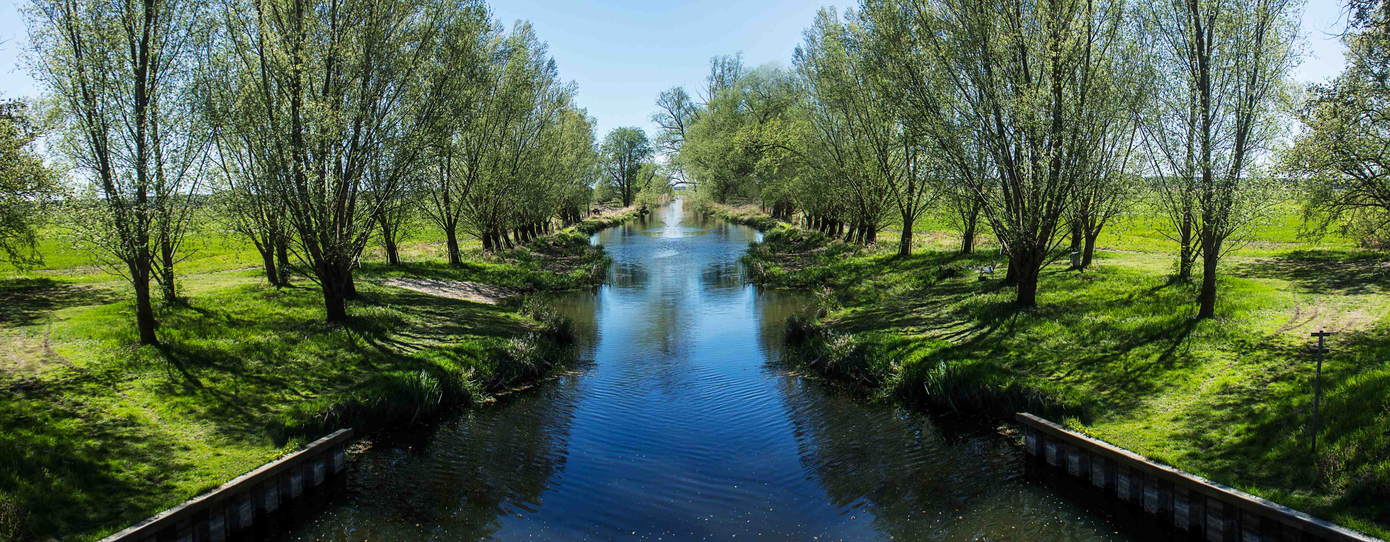 Wandverkleidung Flur-Idyllische Flusslandschaft mit Bäumen