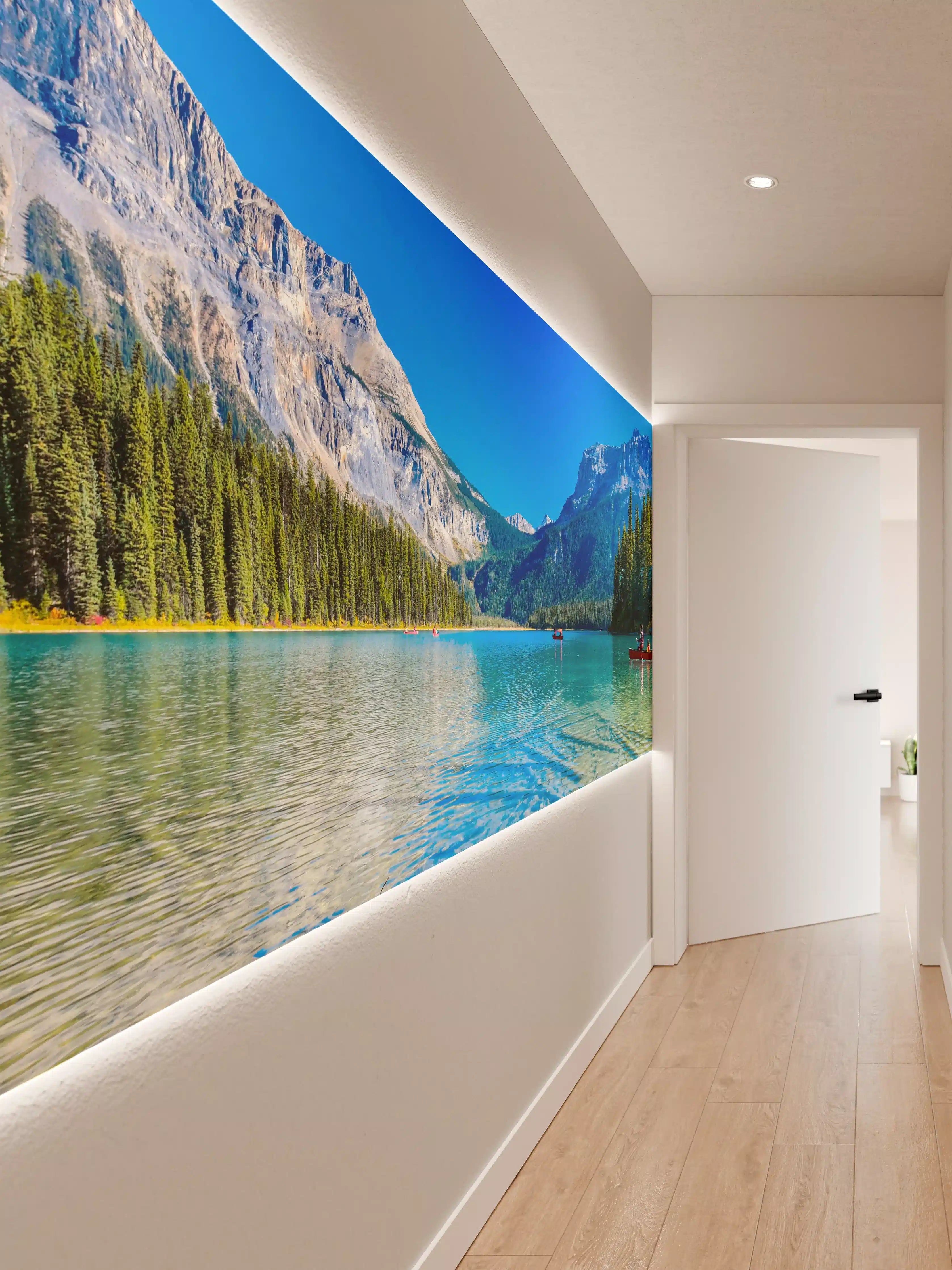 Wandverkleidung Flur - Idyllischer Bergsee im Nationalpark