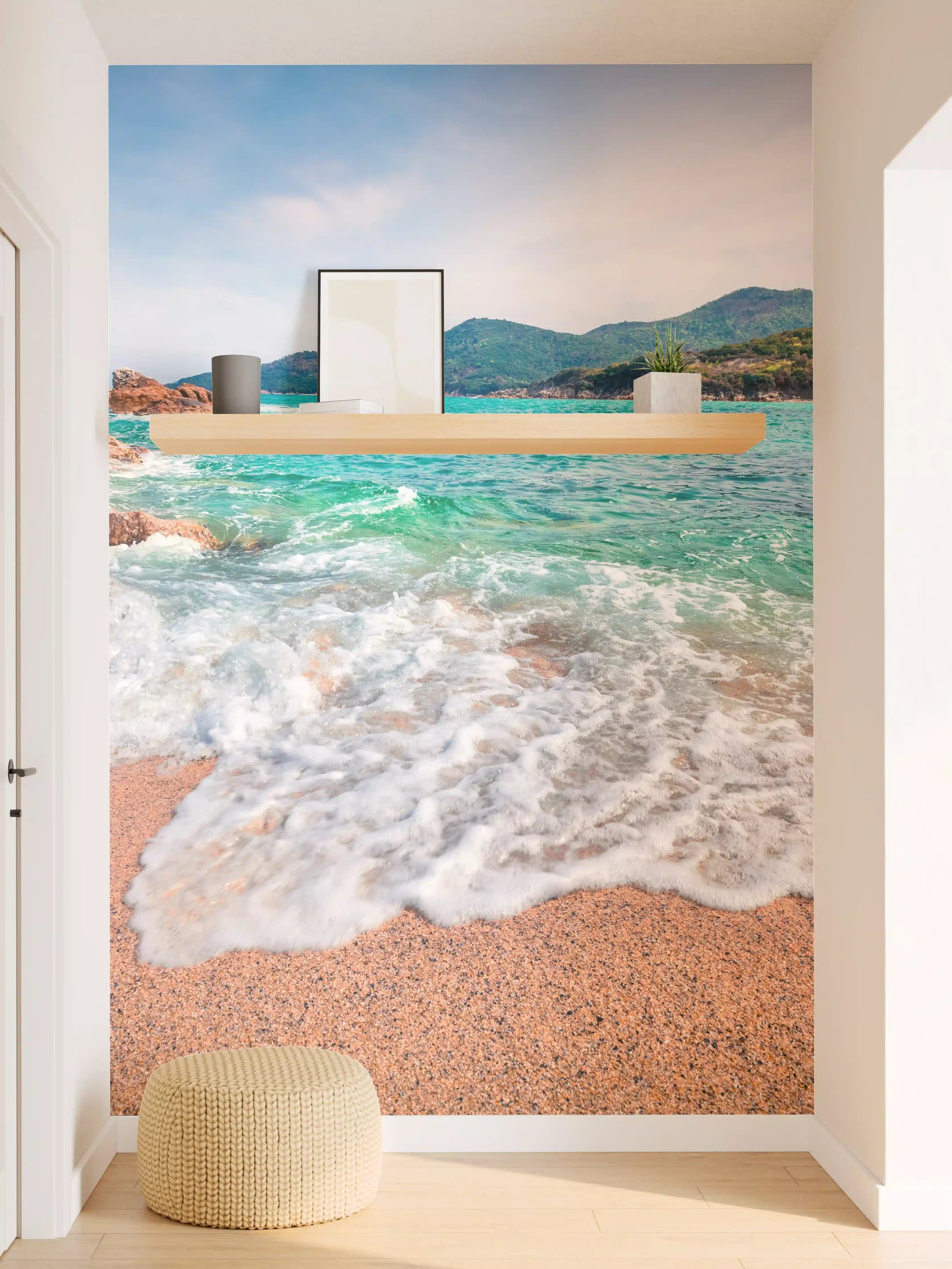 Wandverkleidung Flur - Idyllischer Strand an der Küste