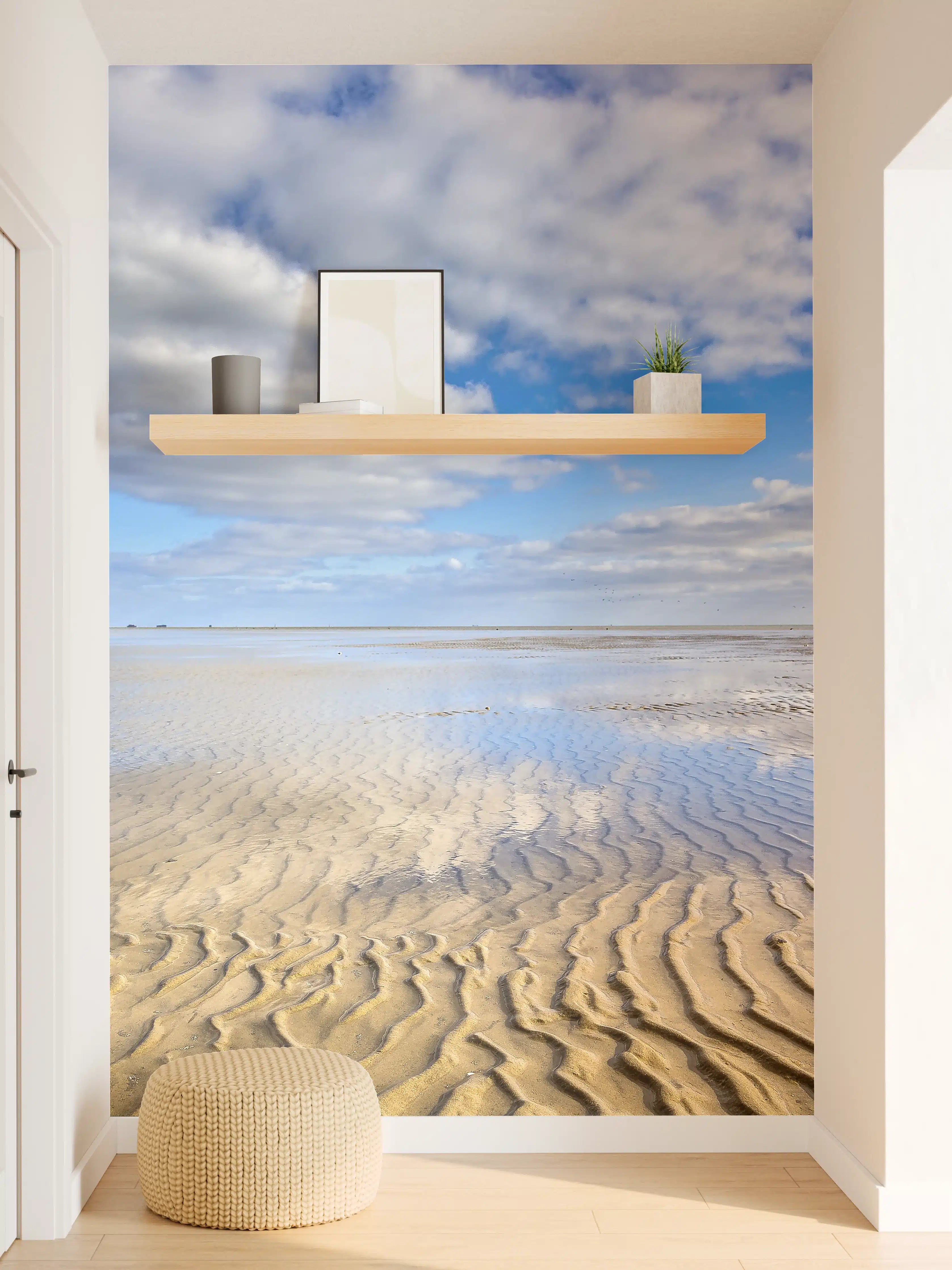 Wandverkleidung Flur - Idyllischer Strand bei Sonnenlicht