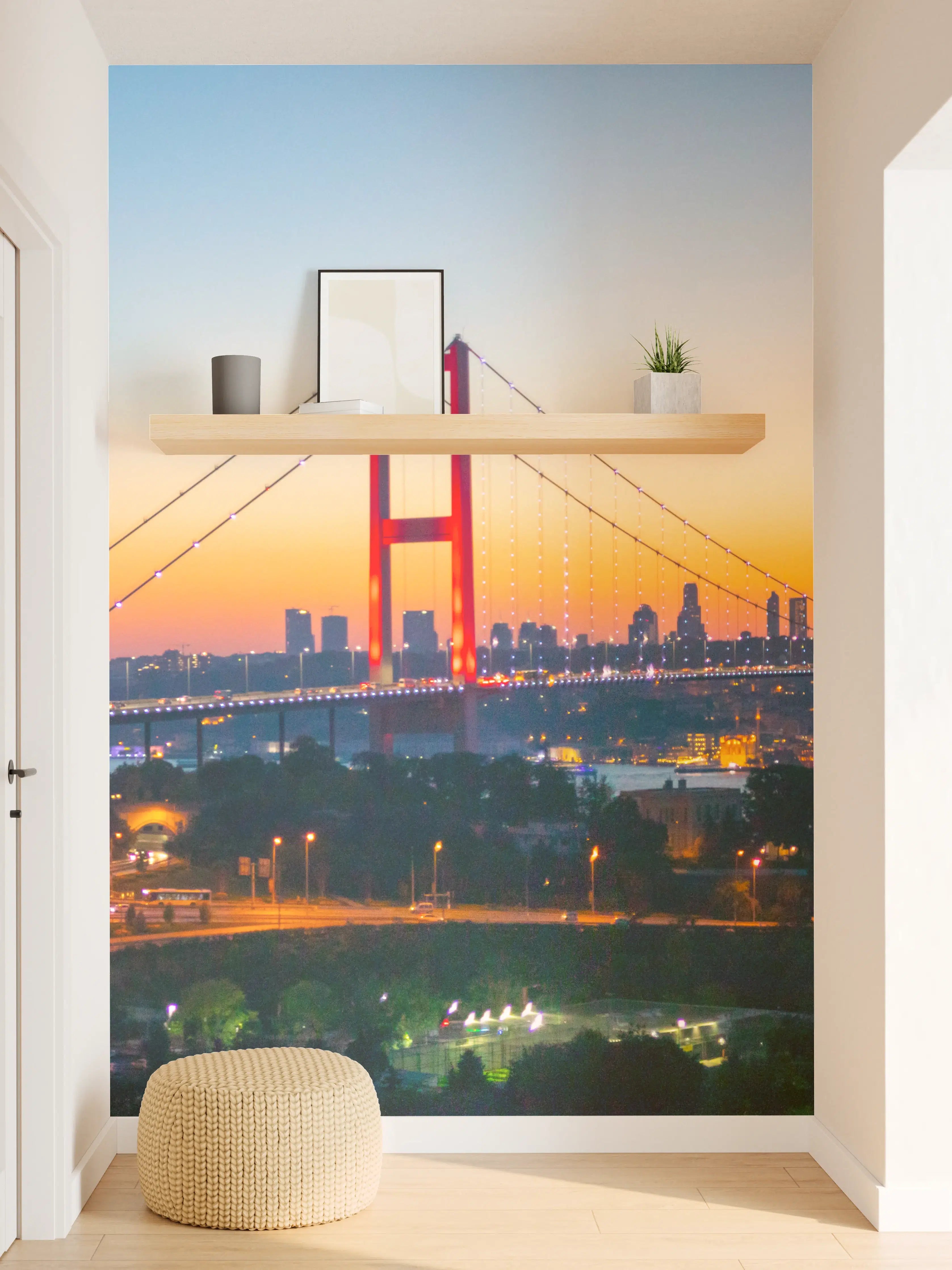 Wandverkleidung Flur - Istanbul Skyline Sonnenuntergang