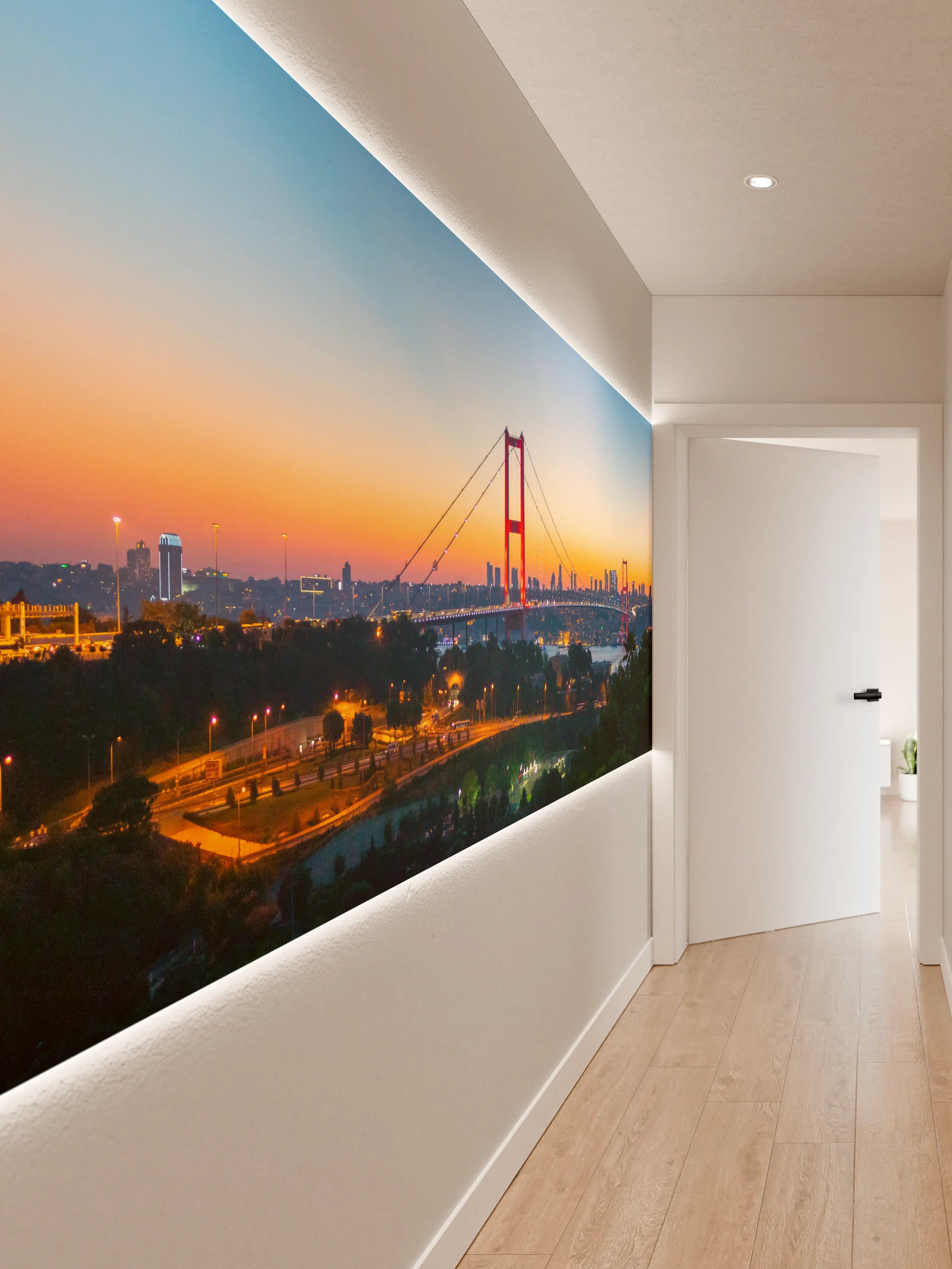 Wandverkleidung Flur - Istanbul Skyline Sonnenuntergang