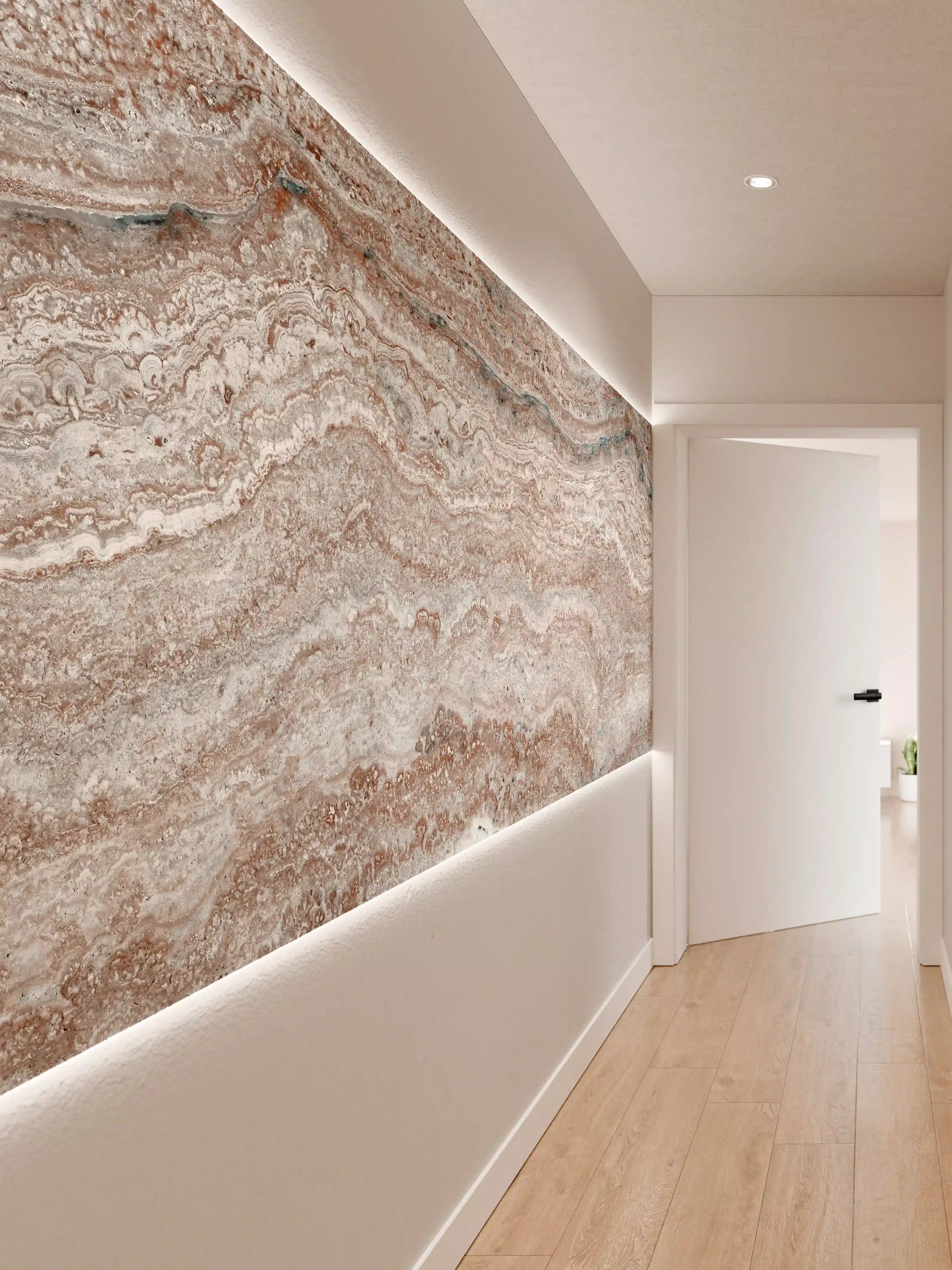 Wandverkleidung Flur - Italienischer Marmor Hintergrund