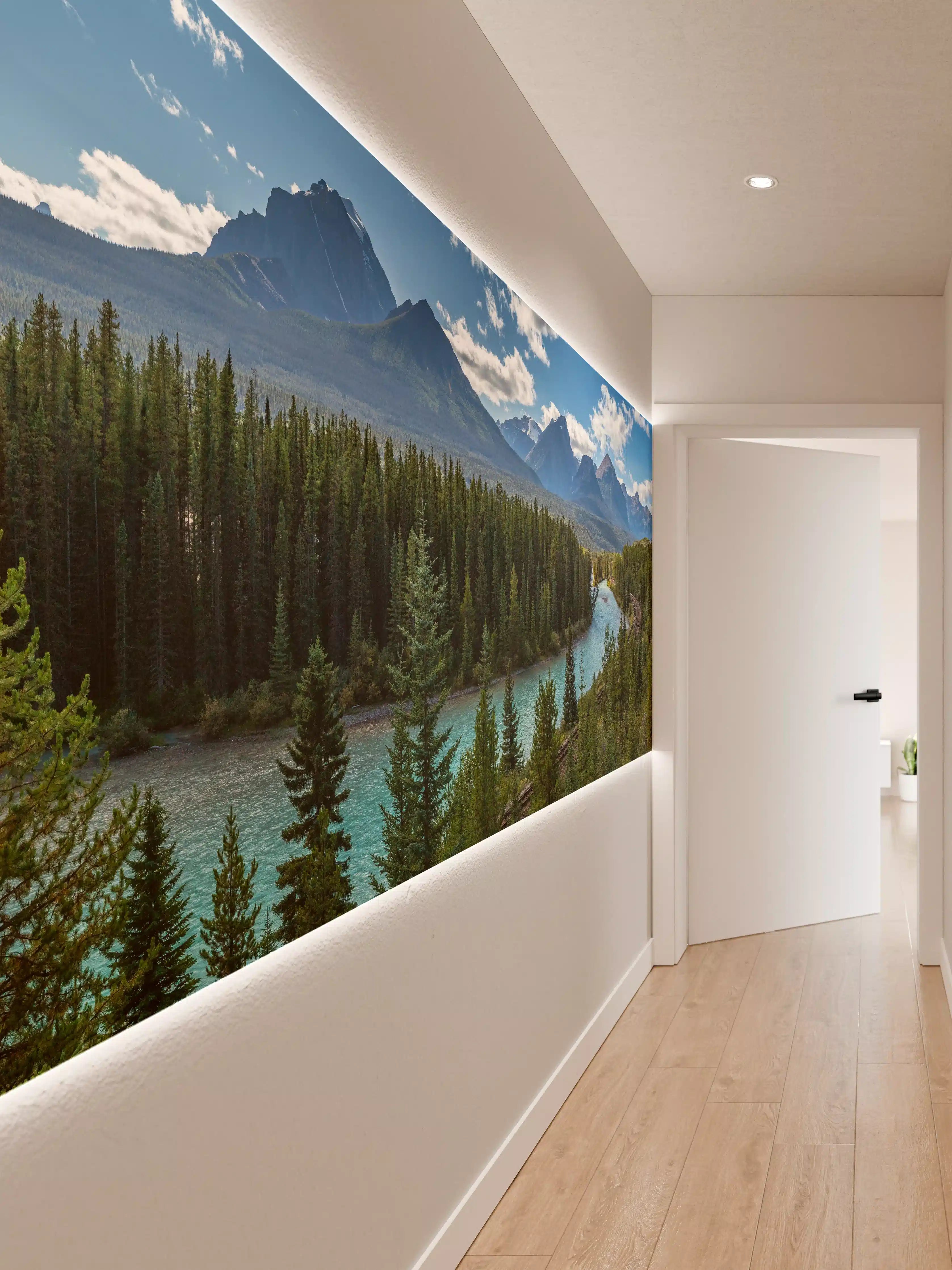 Wandverkleidung Flur - Kanada Nationalpark Natur Zug Gleisen