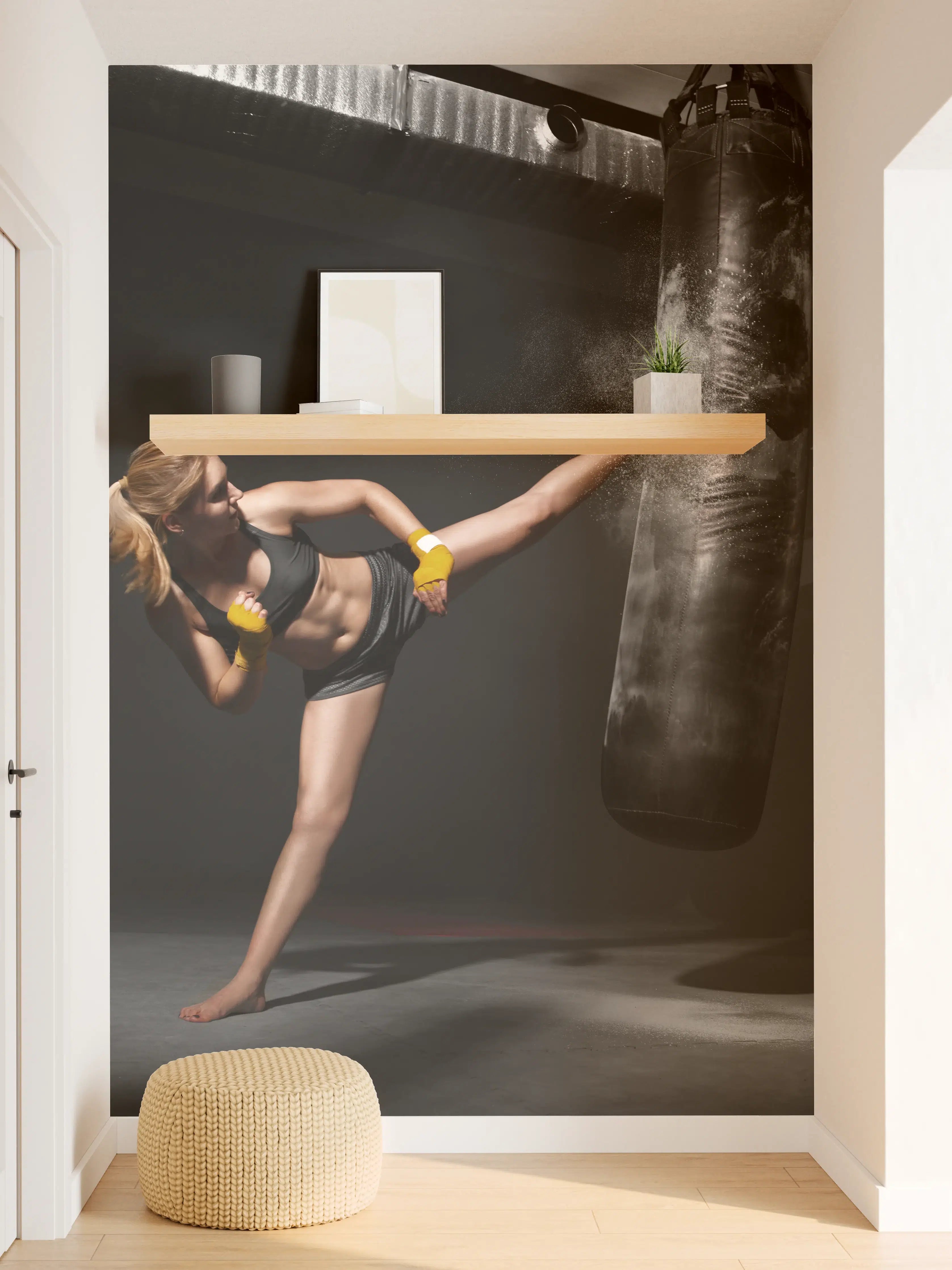 Wandverkleidung Flur - Kickboxen Sport 2