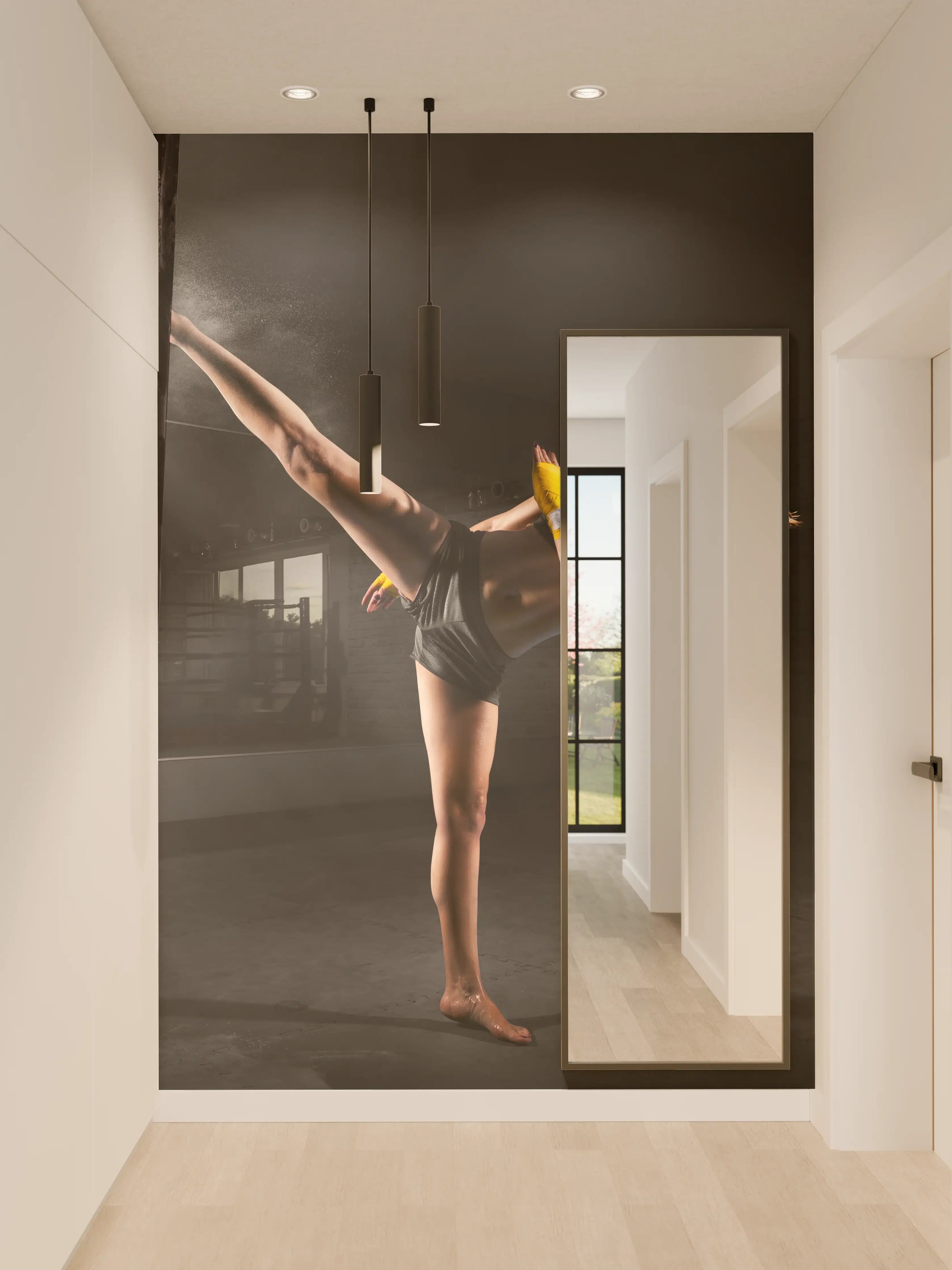 Wandverkleidung Flur - Kickboxen Sport