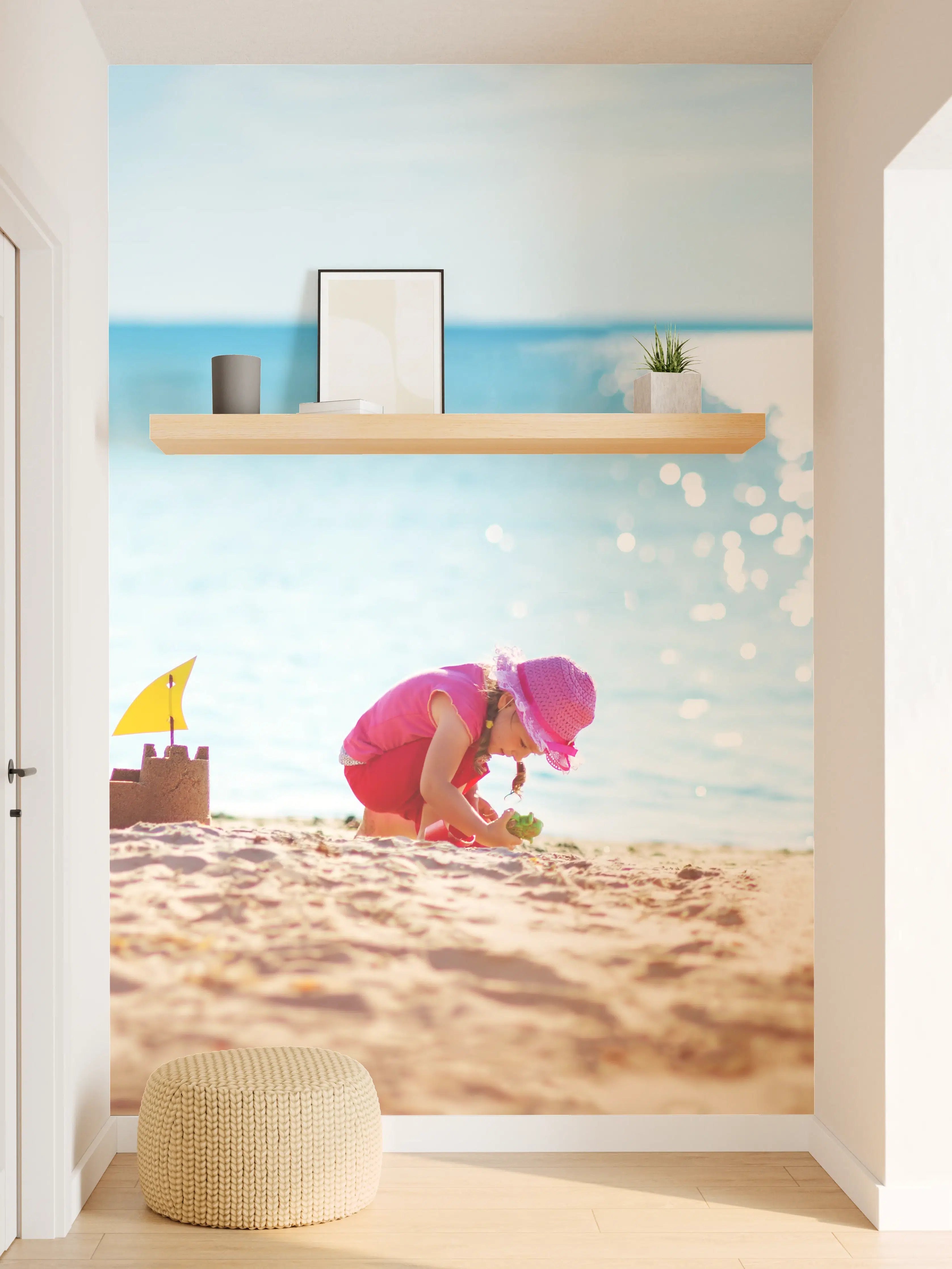 Wandverkleidung Flur - Kinder Spiel Strand Sonnenschein