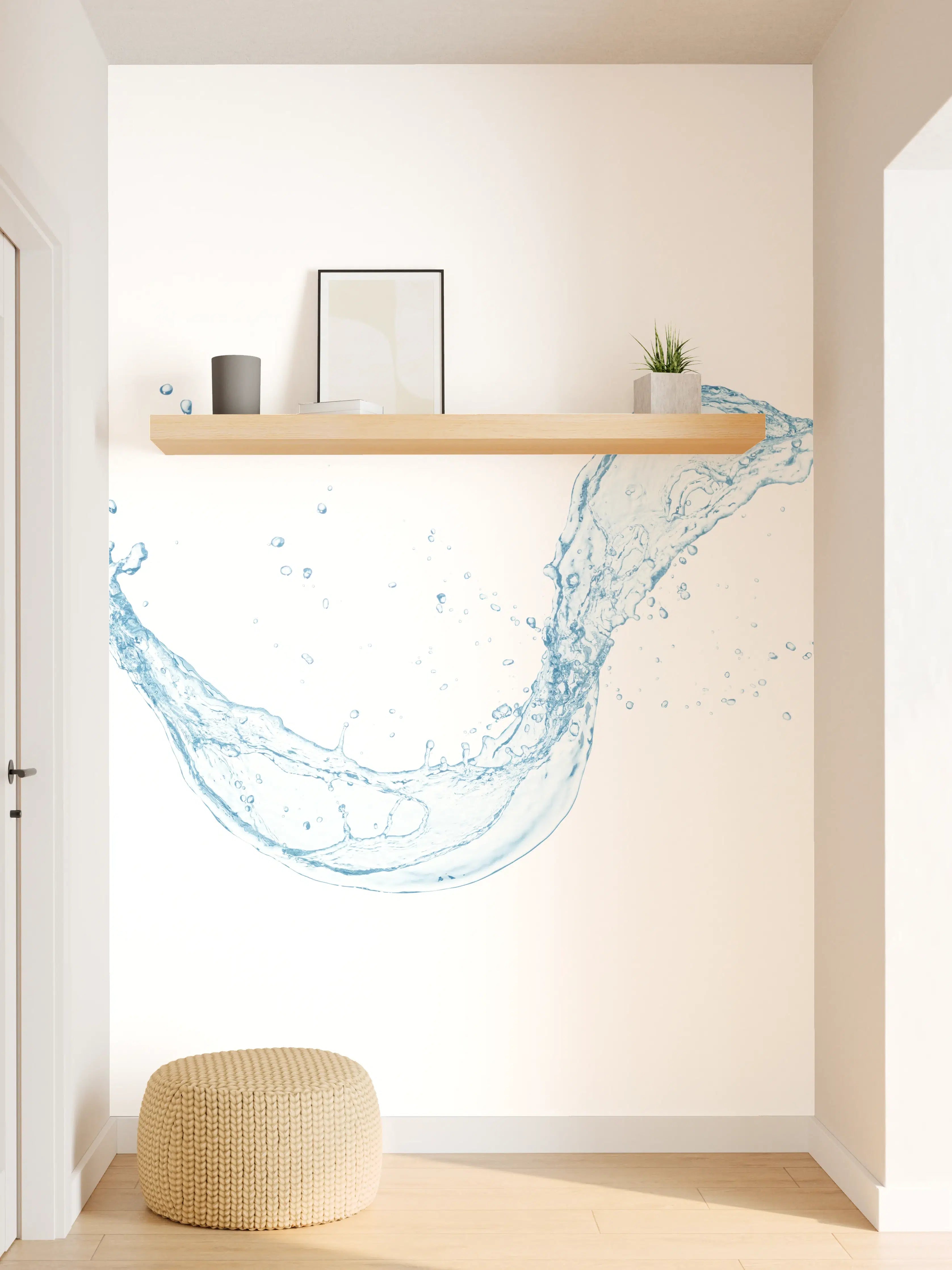 Wandverkleidung Flur - Klares WasserSprung