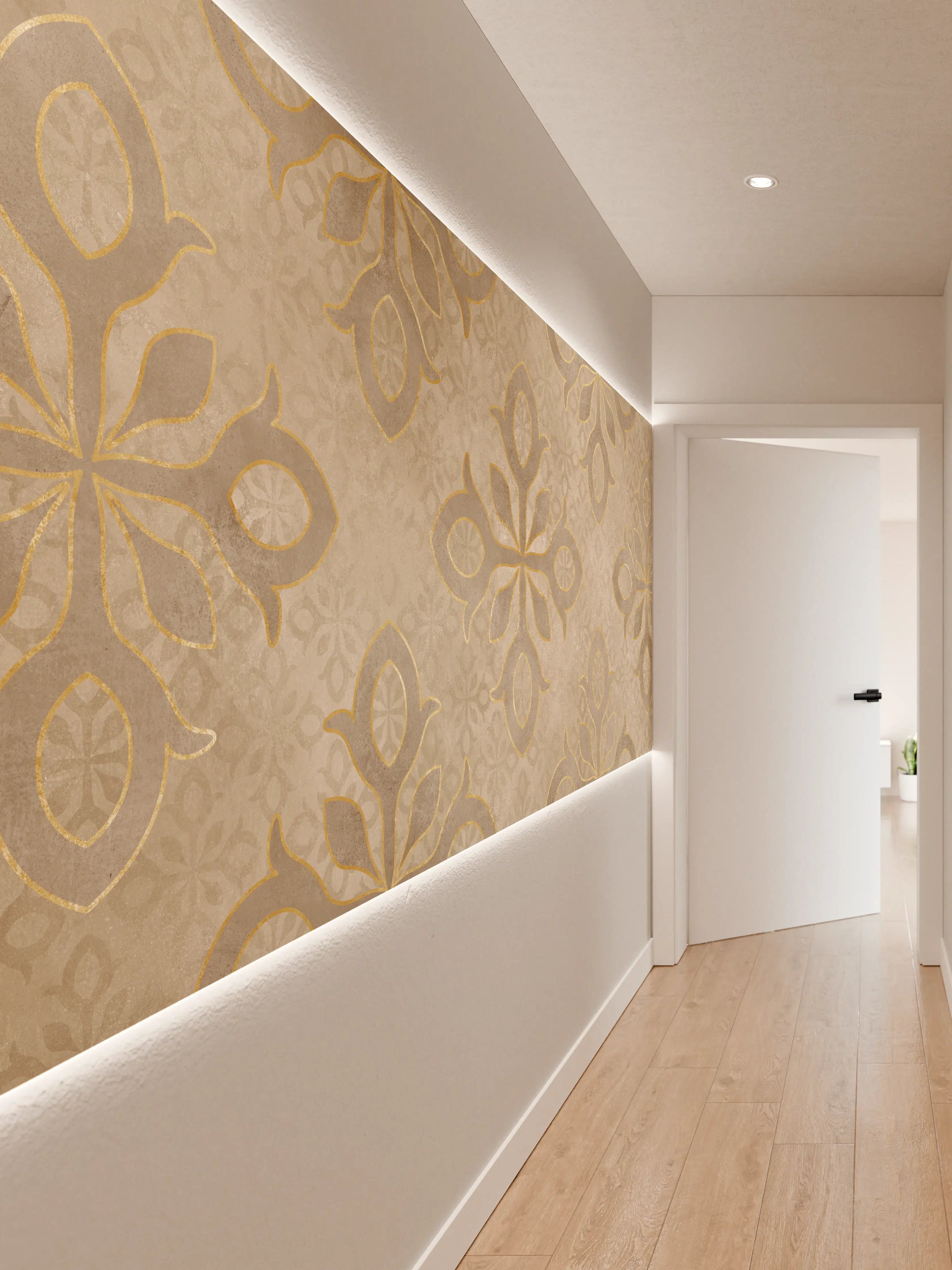 Wandverkleidung Flur - Königliches Ornament Muster