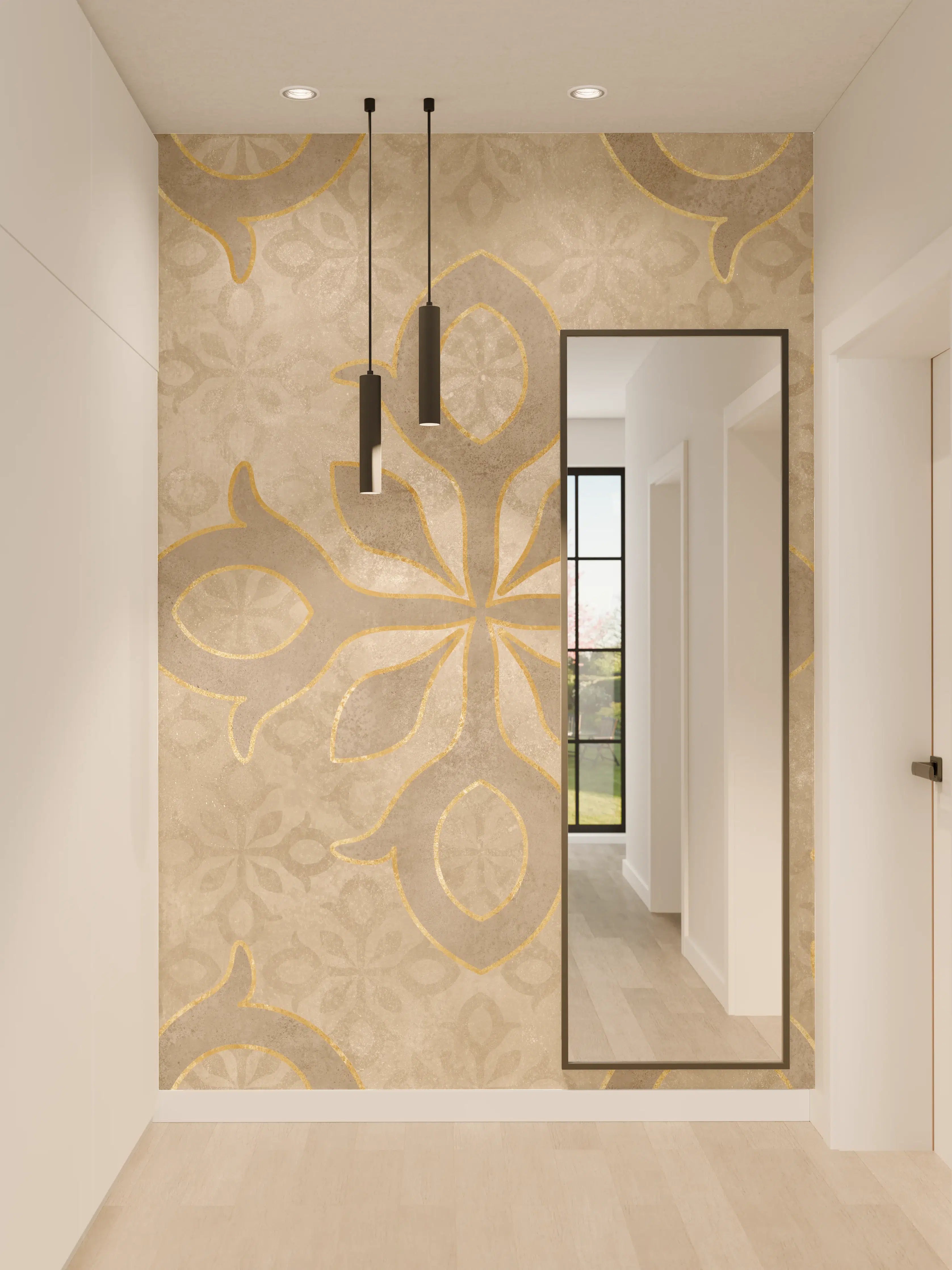 Wandverkleidung Flur - Königliches Ornament Muster