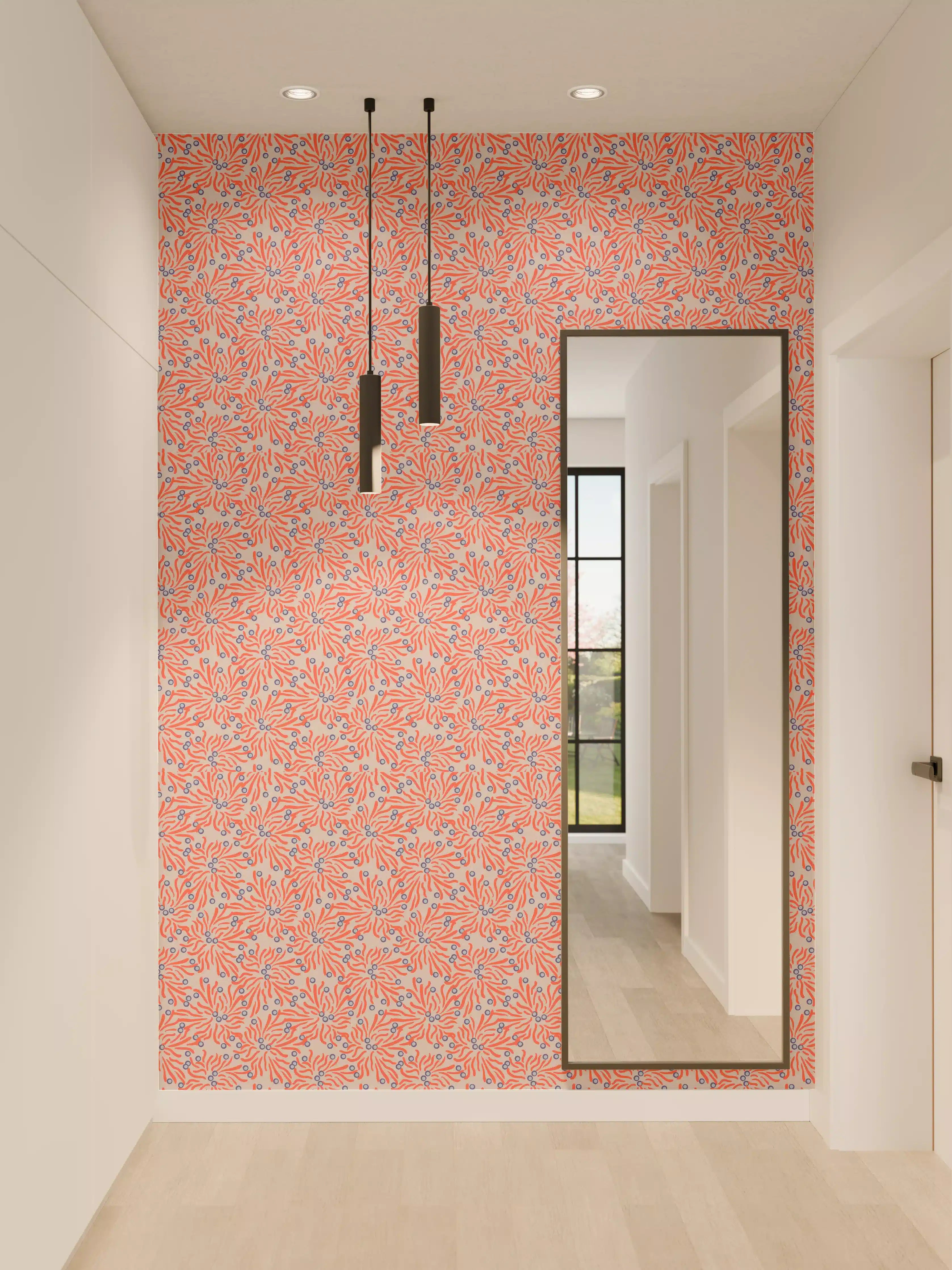 Wandverkleidung Flur - Korallen-Abstrakt Korallenrosa