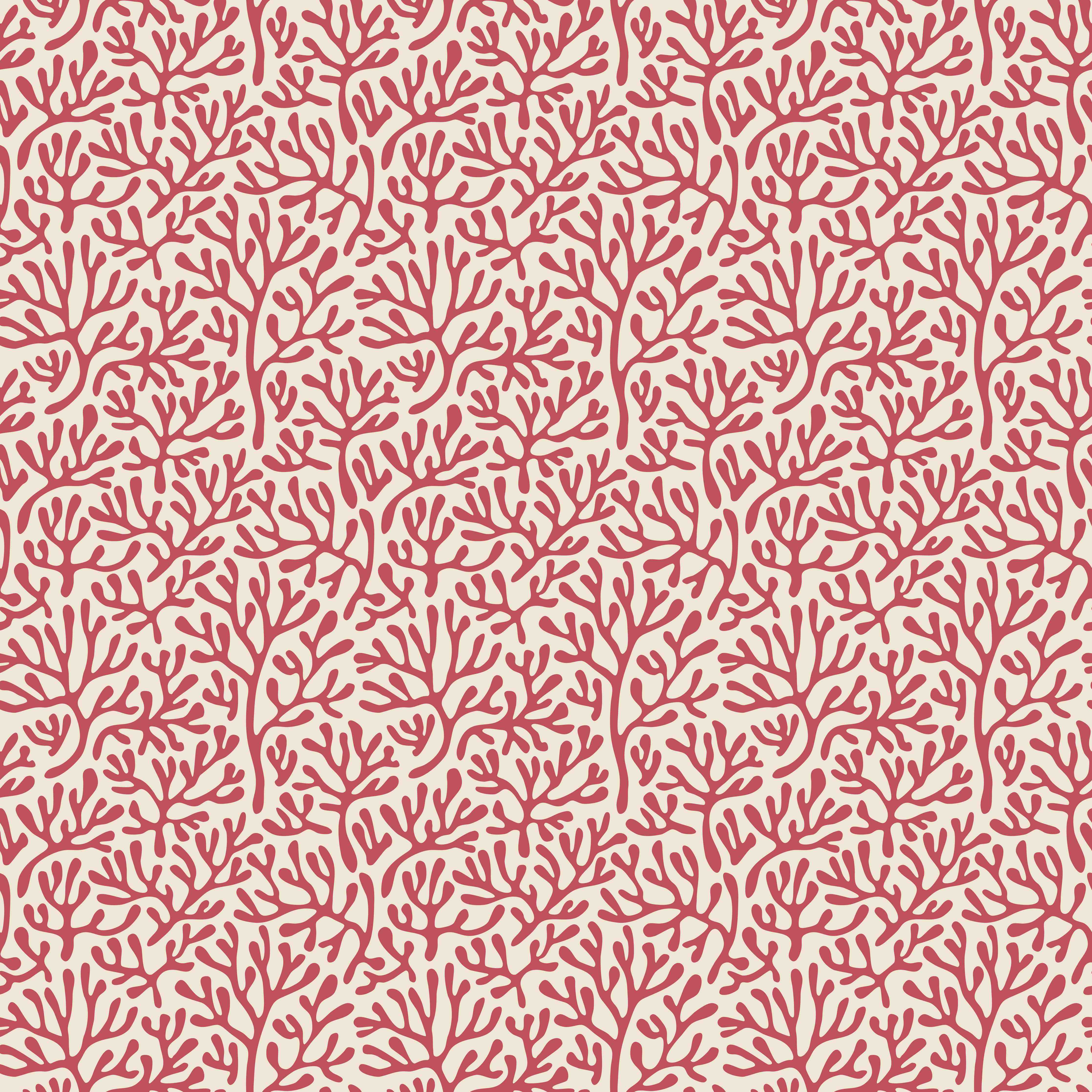 Wandverkleidung Flur-Korallenmuster Rot-Beige
