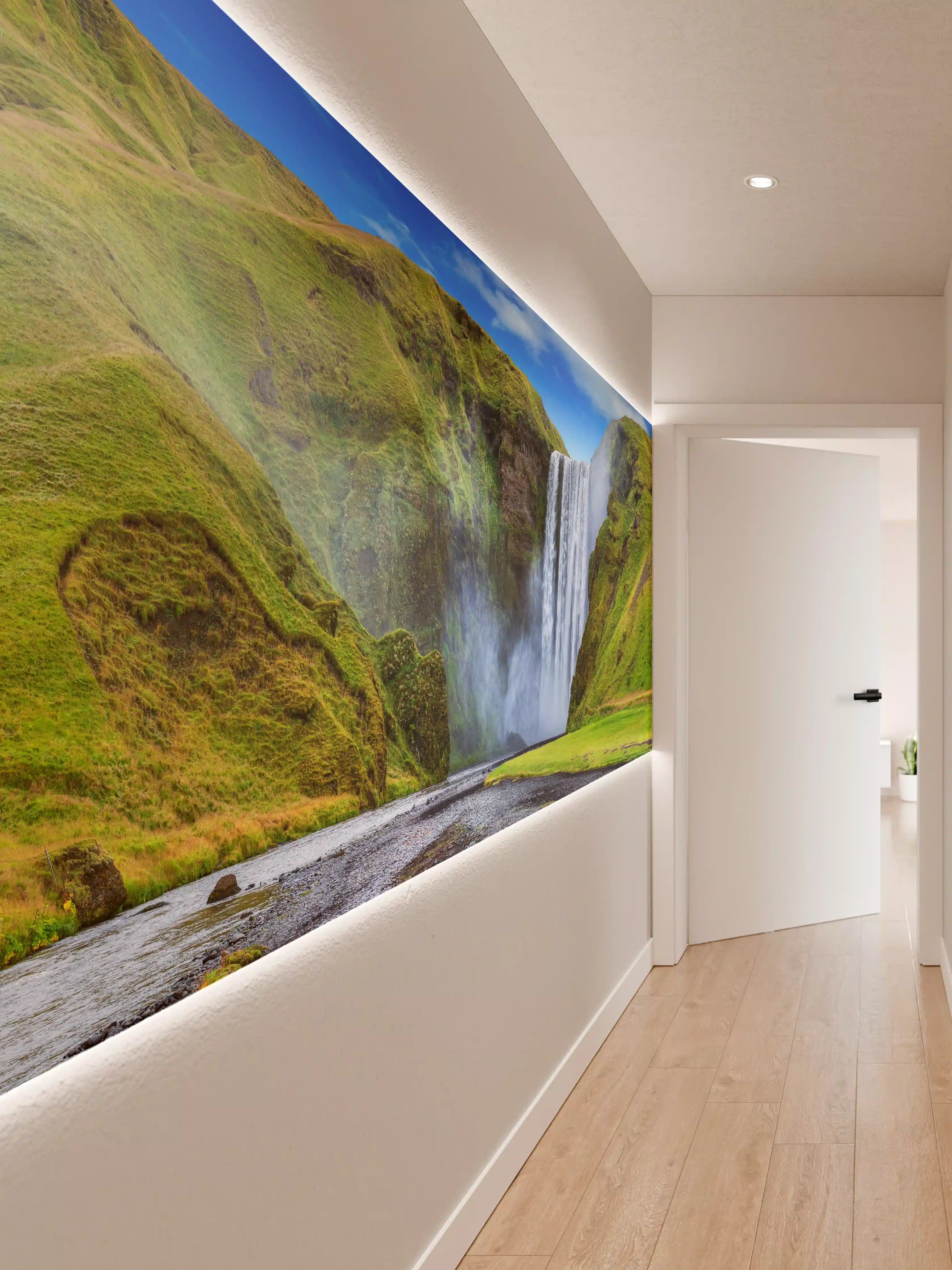 Wandverkleidung Flur - Kraftvoller Wasserfall