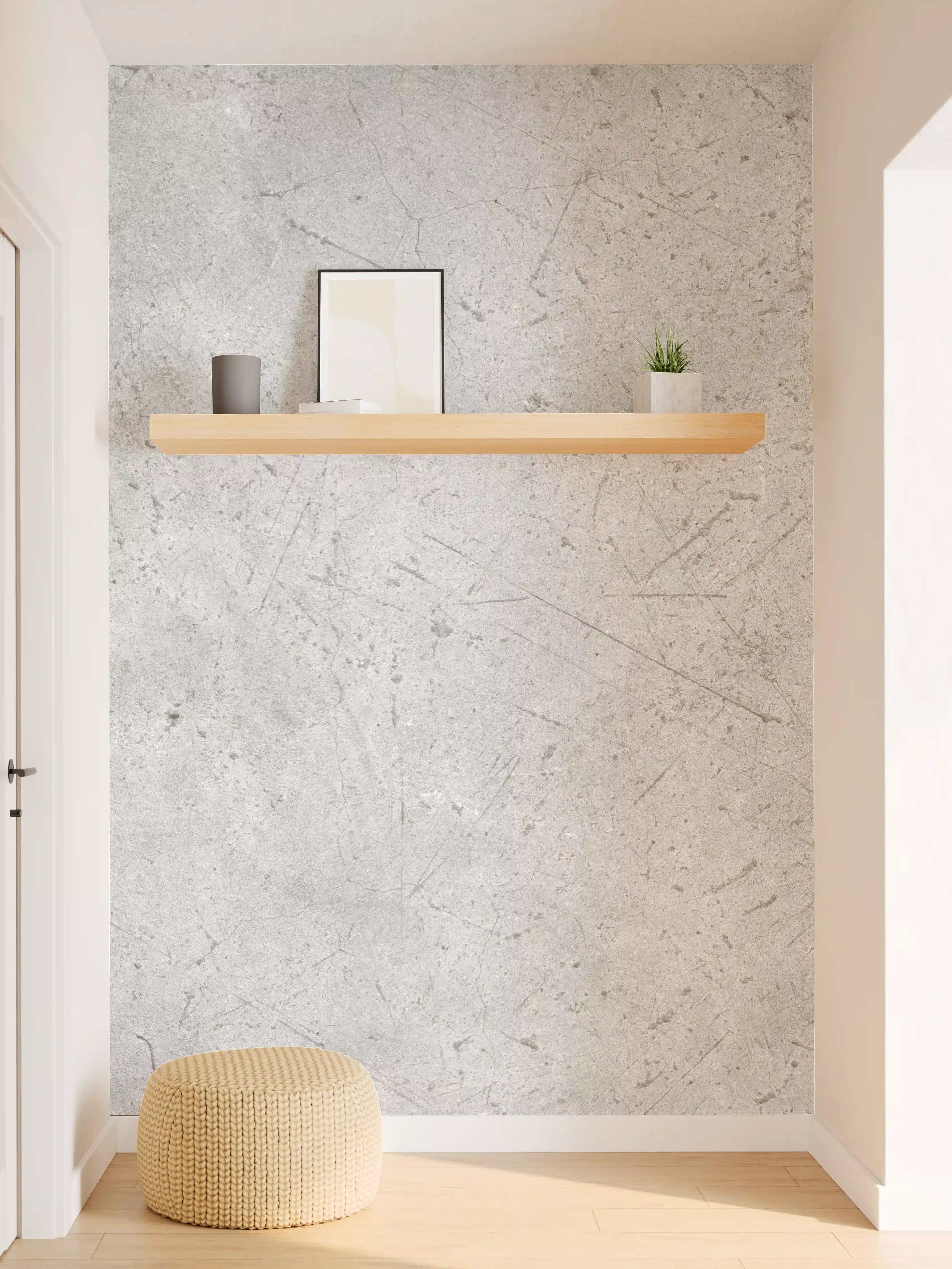 Wandverkleidung Flur - Kratzige graue Betonwand