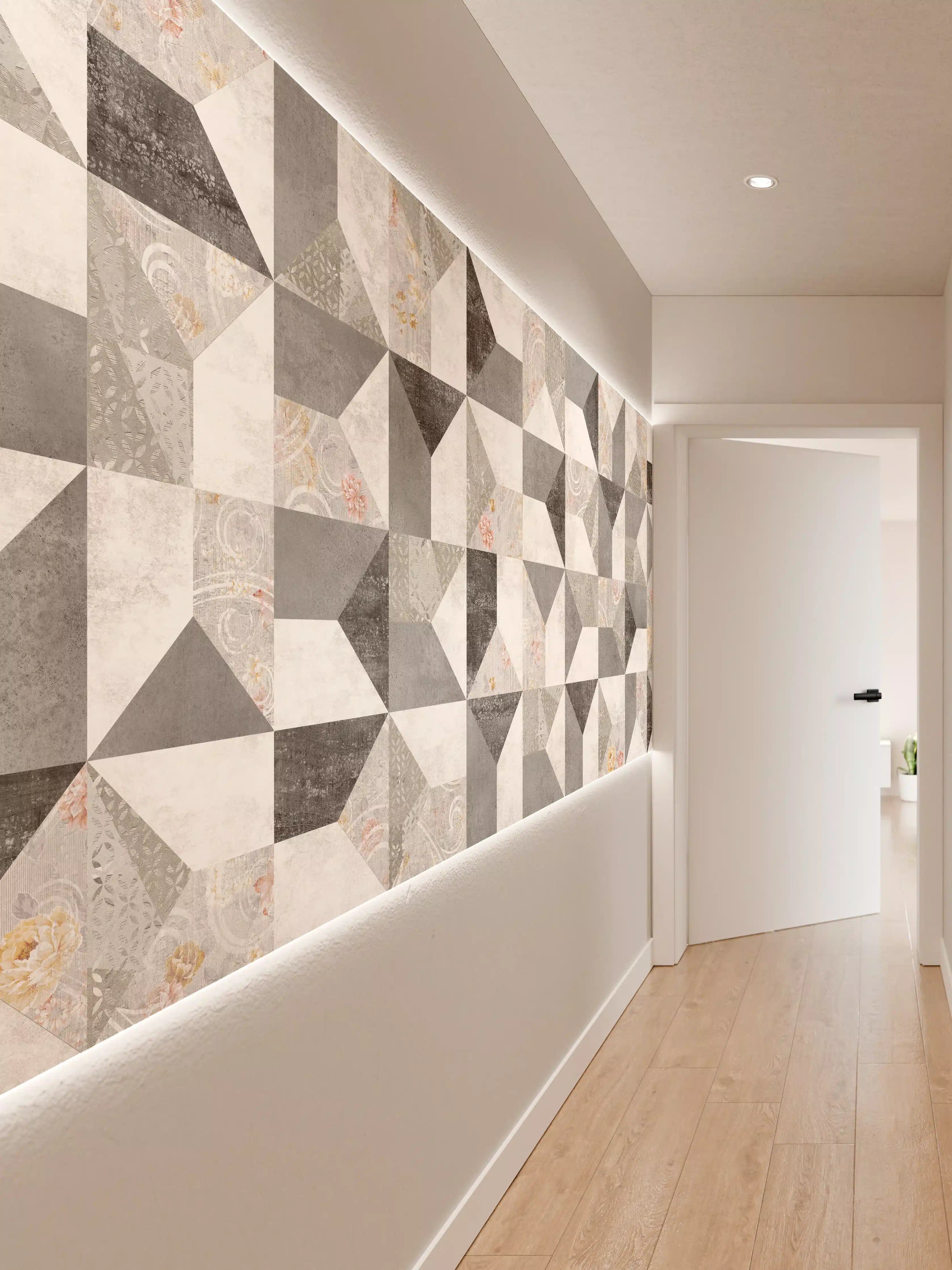 Wandverkleidung Flur - Kreatives Fliesenmuster