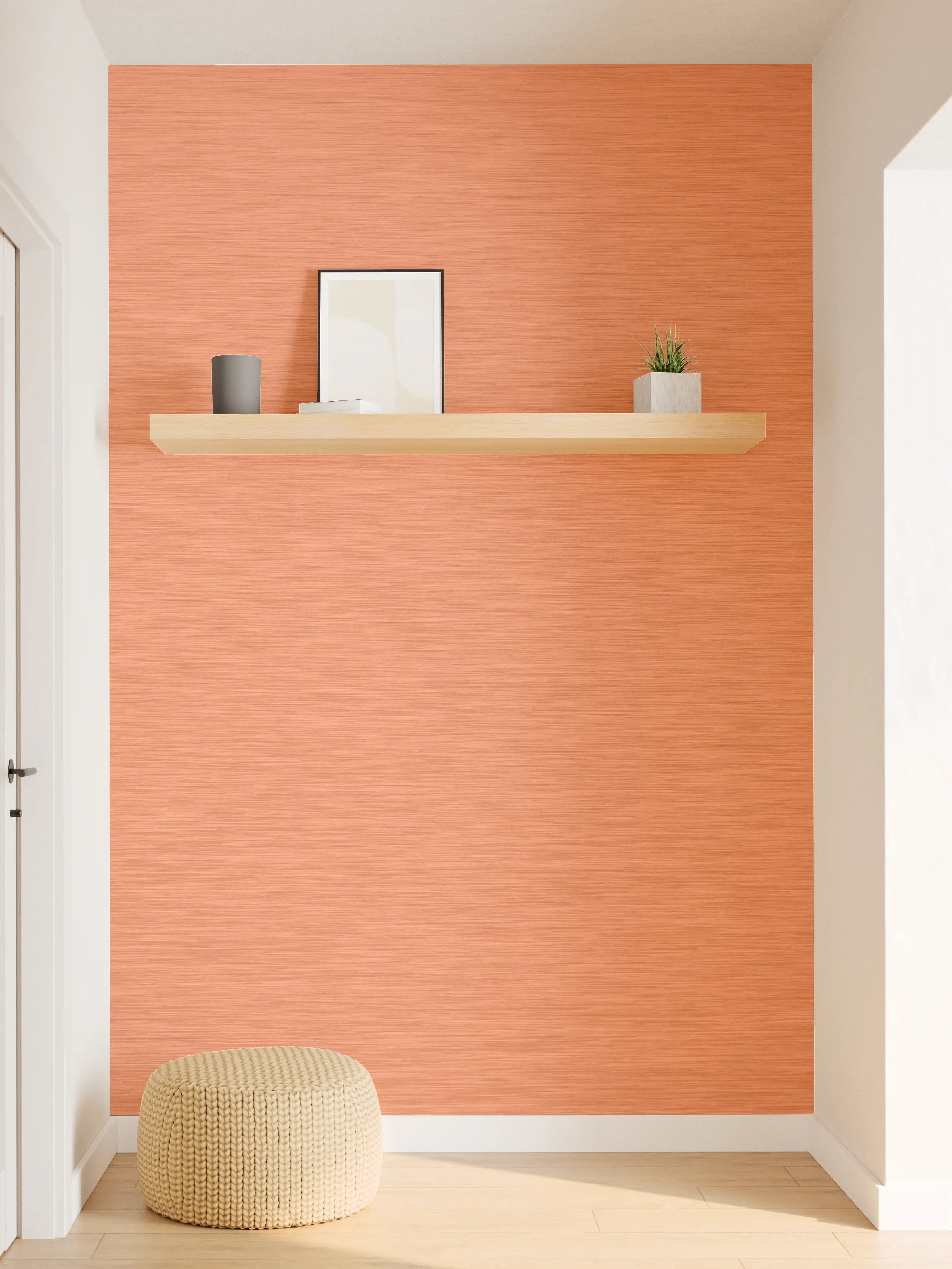 Wandverkleidung Flur - Kupferfarbener Metall-Design-Hintergrund