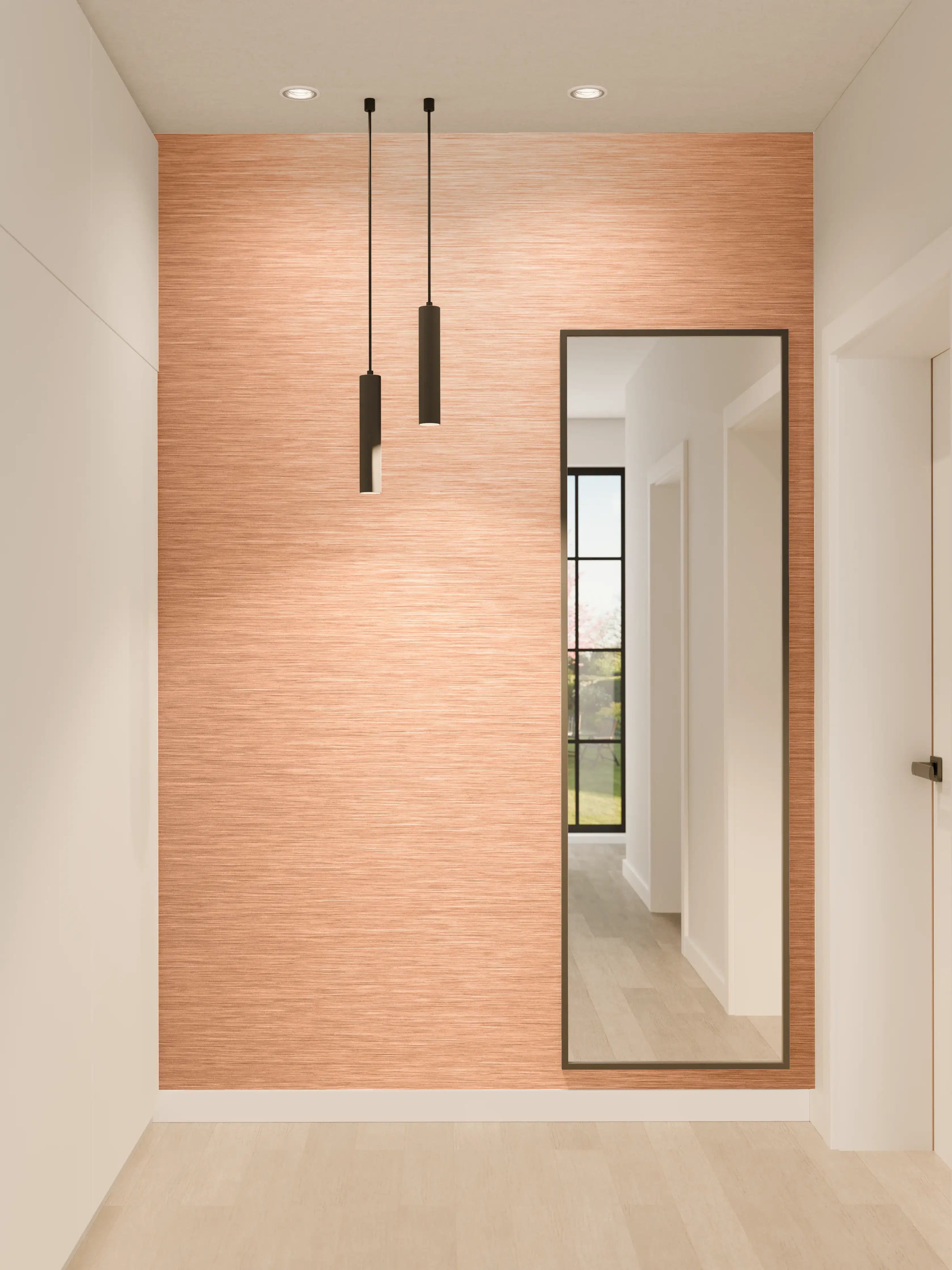Wandverkleidung Flur - Kupferoptik – elegante Metalloptik