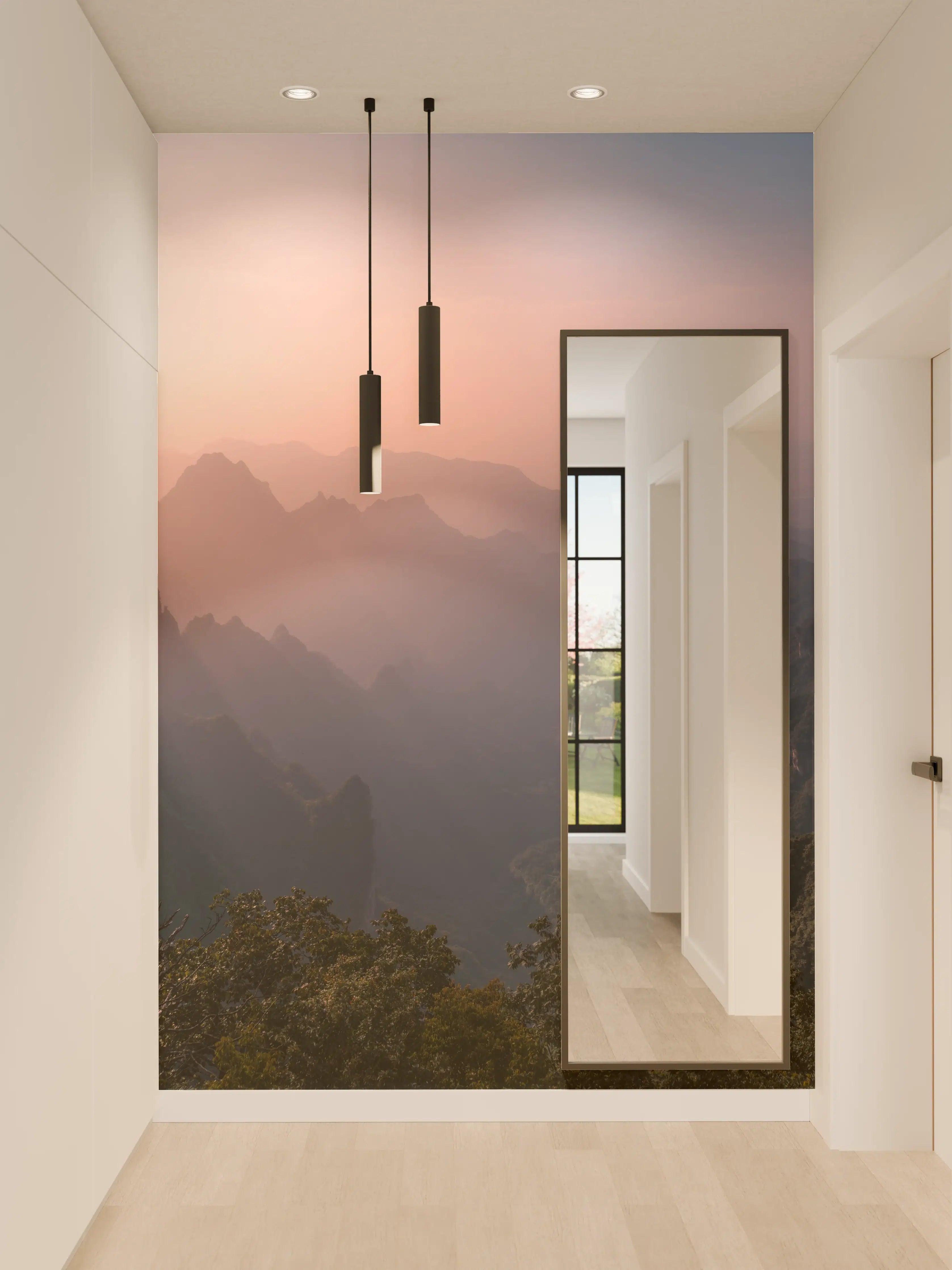 Wandverkleidung Flur - Landschaftsblick - Berg Tianmen