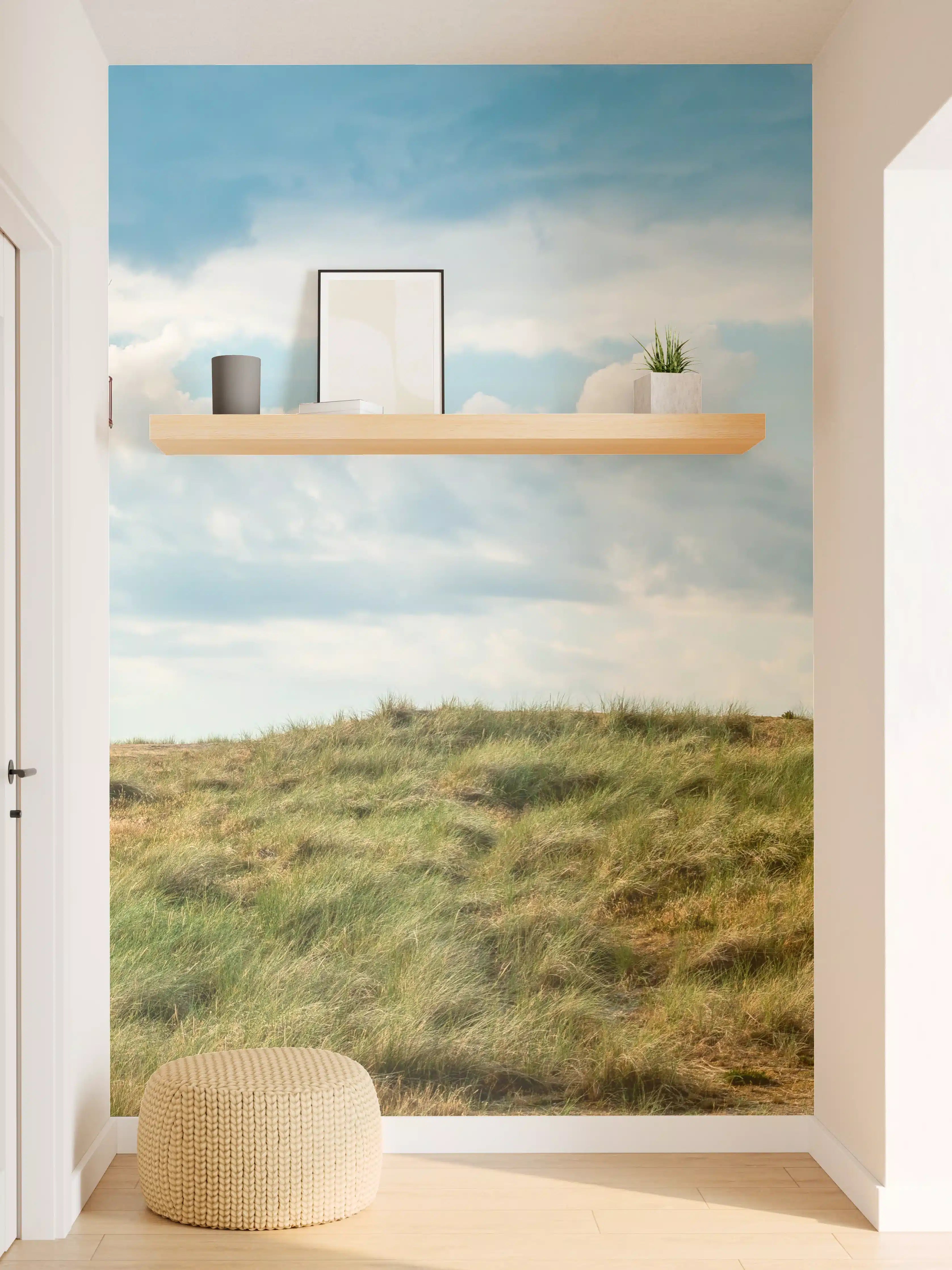 Wandverkleidung Flur - Leuchtturm vor dramatischem Himmel