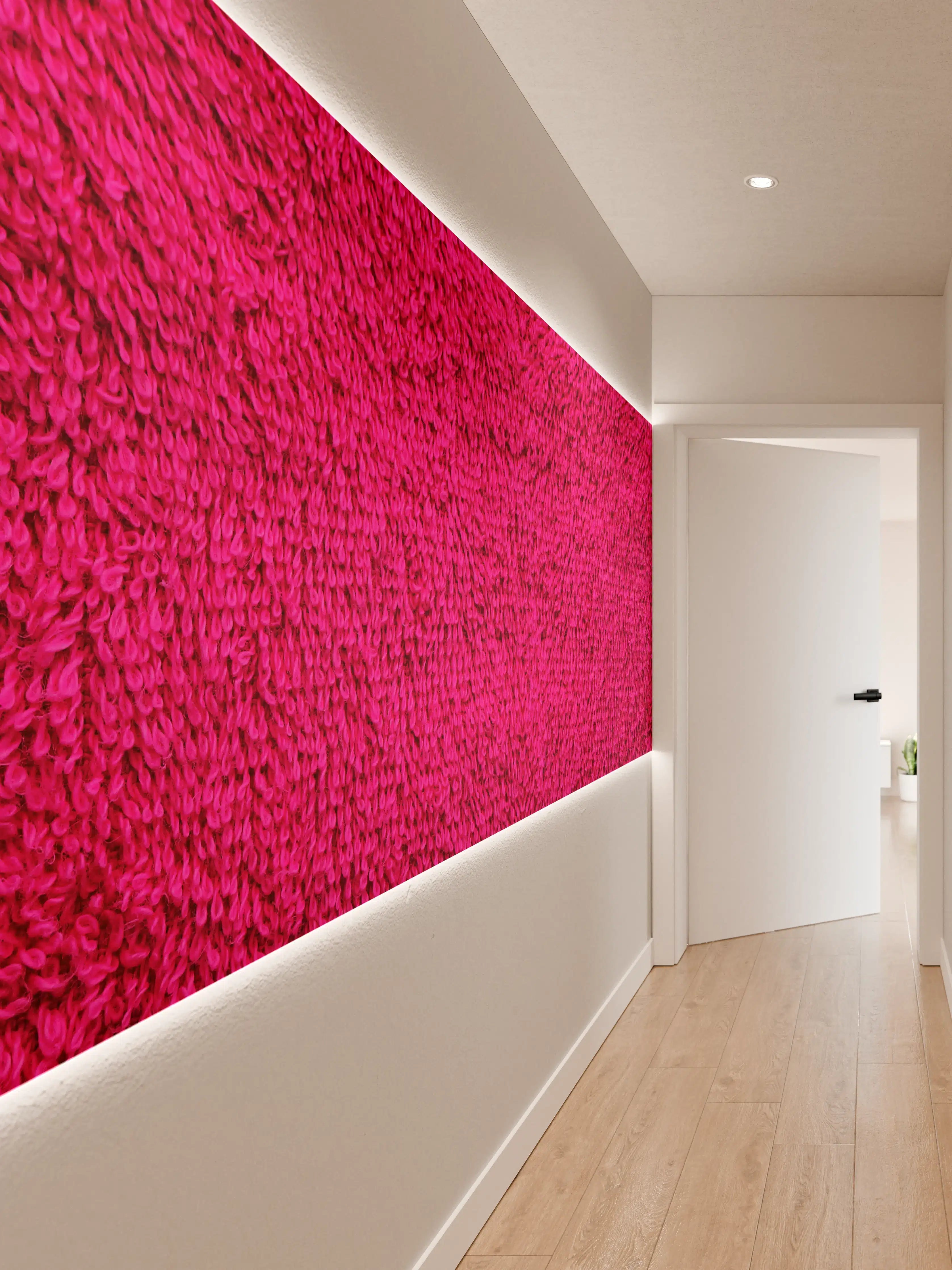 Wandverkleidung Flur - Lila Frottee Handtuch Textur