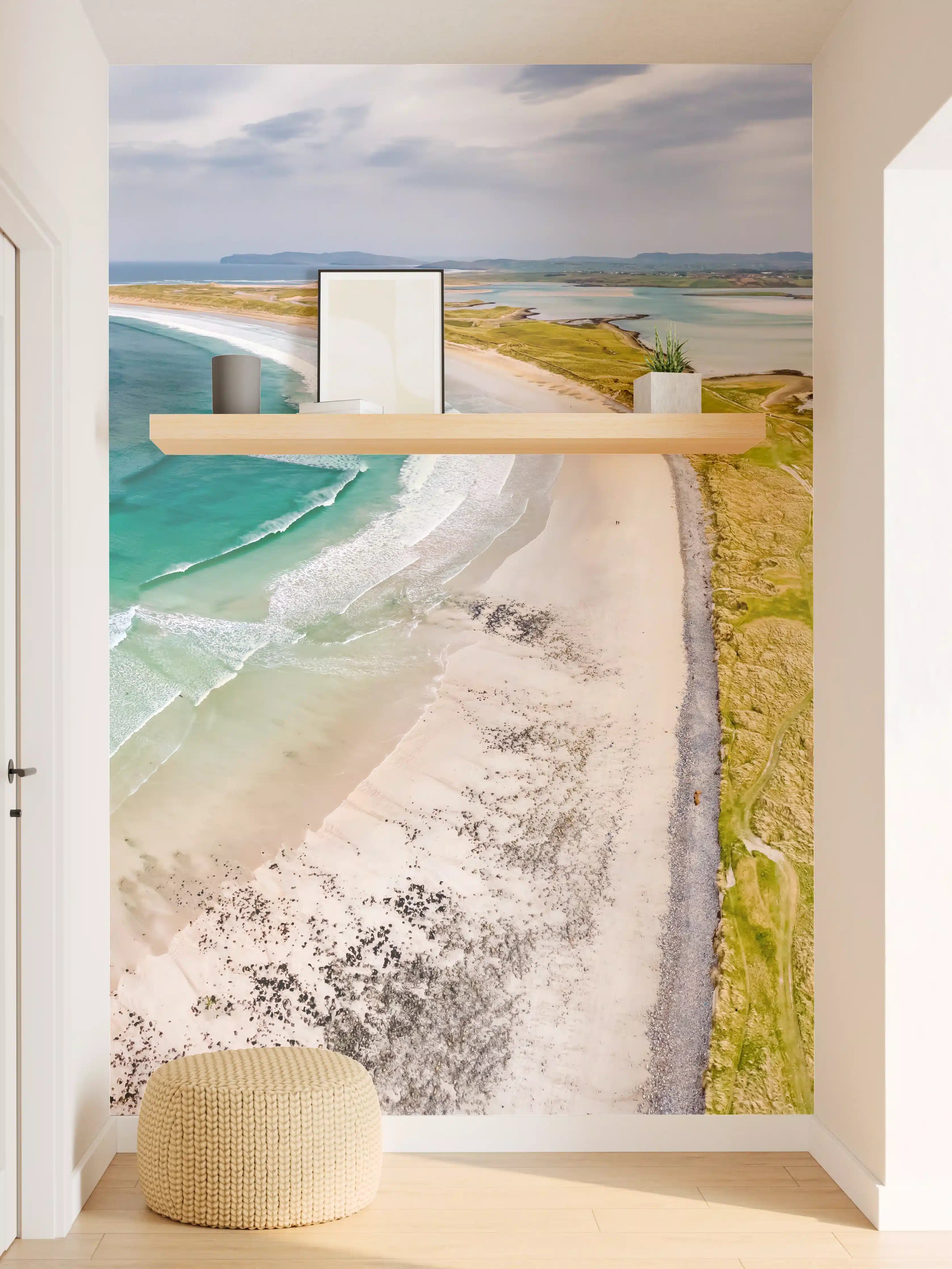 Wandverkleidung Flur - Luftaufnahme der Küste von Magheraroarty-Irland