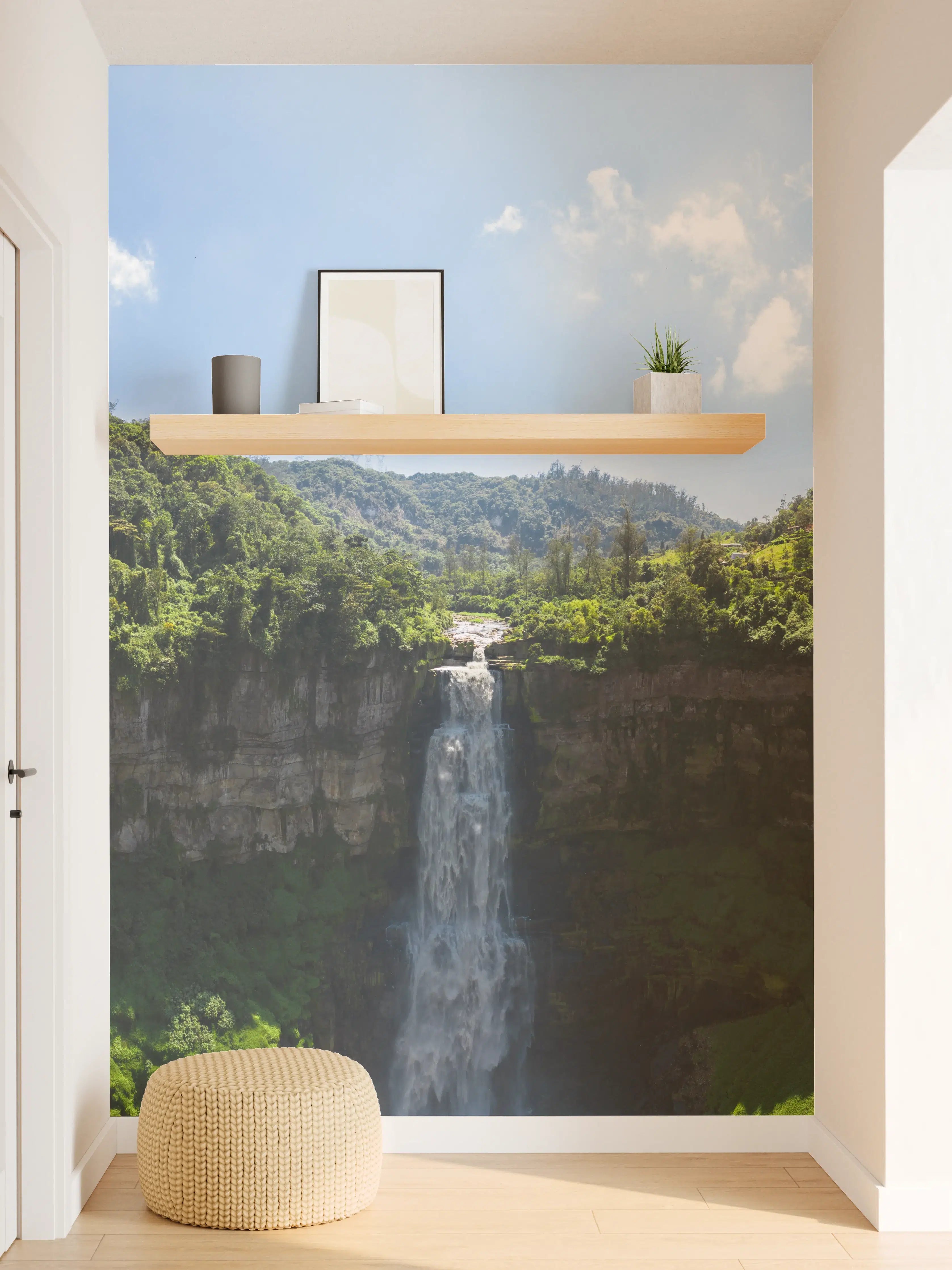 Wandverkleidung Flur - Luftaufnahme von El Salto de Tequendama