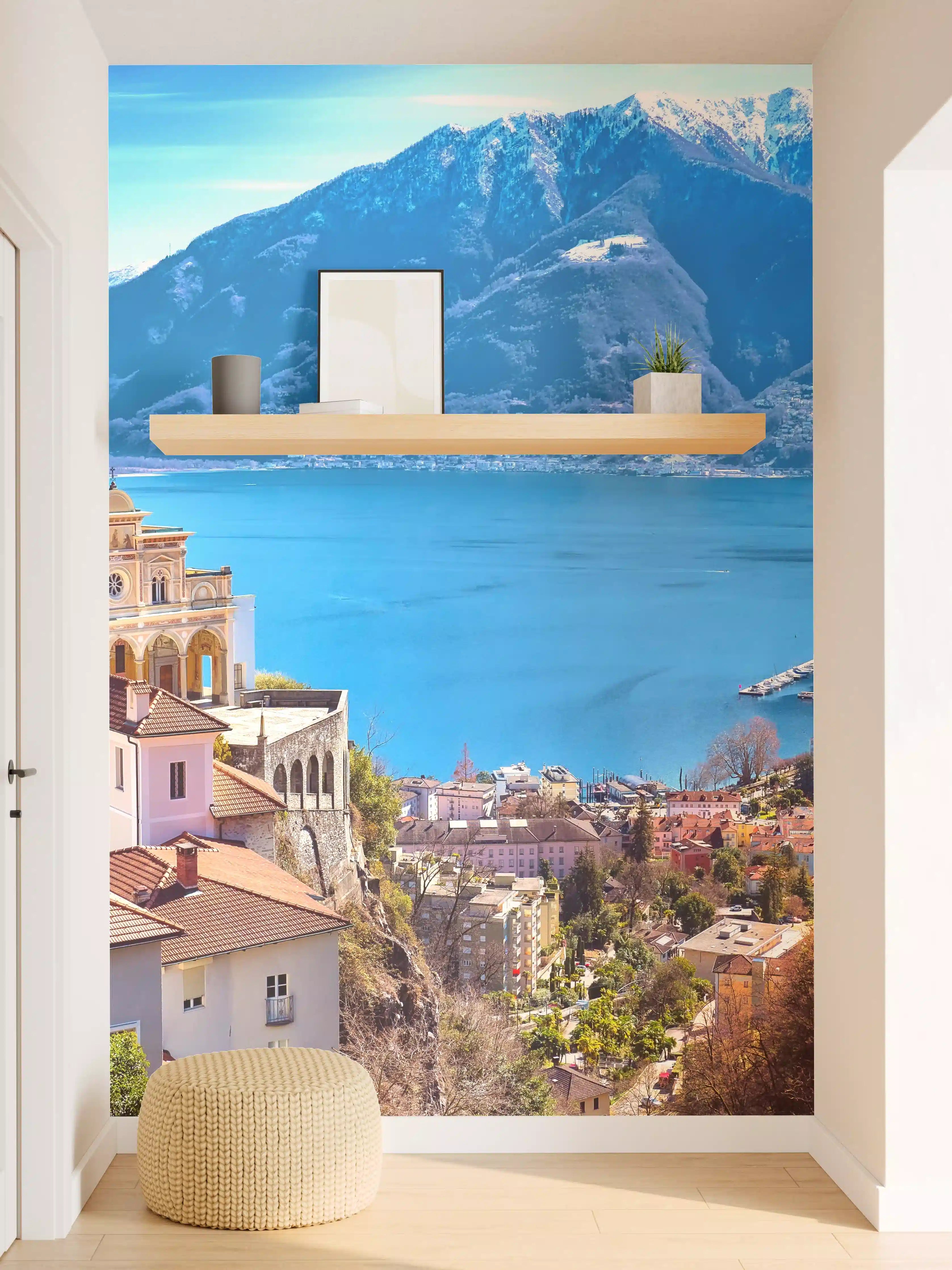 Wandverkleidung Flur - Malcesine am Gardasee mit Blick auf die Berge