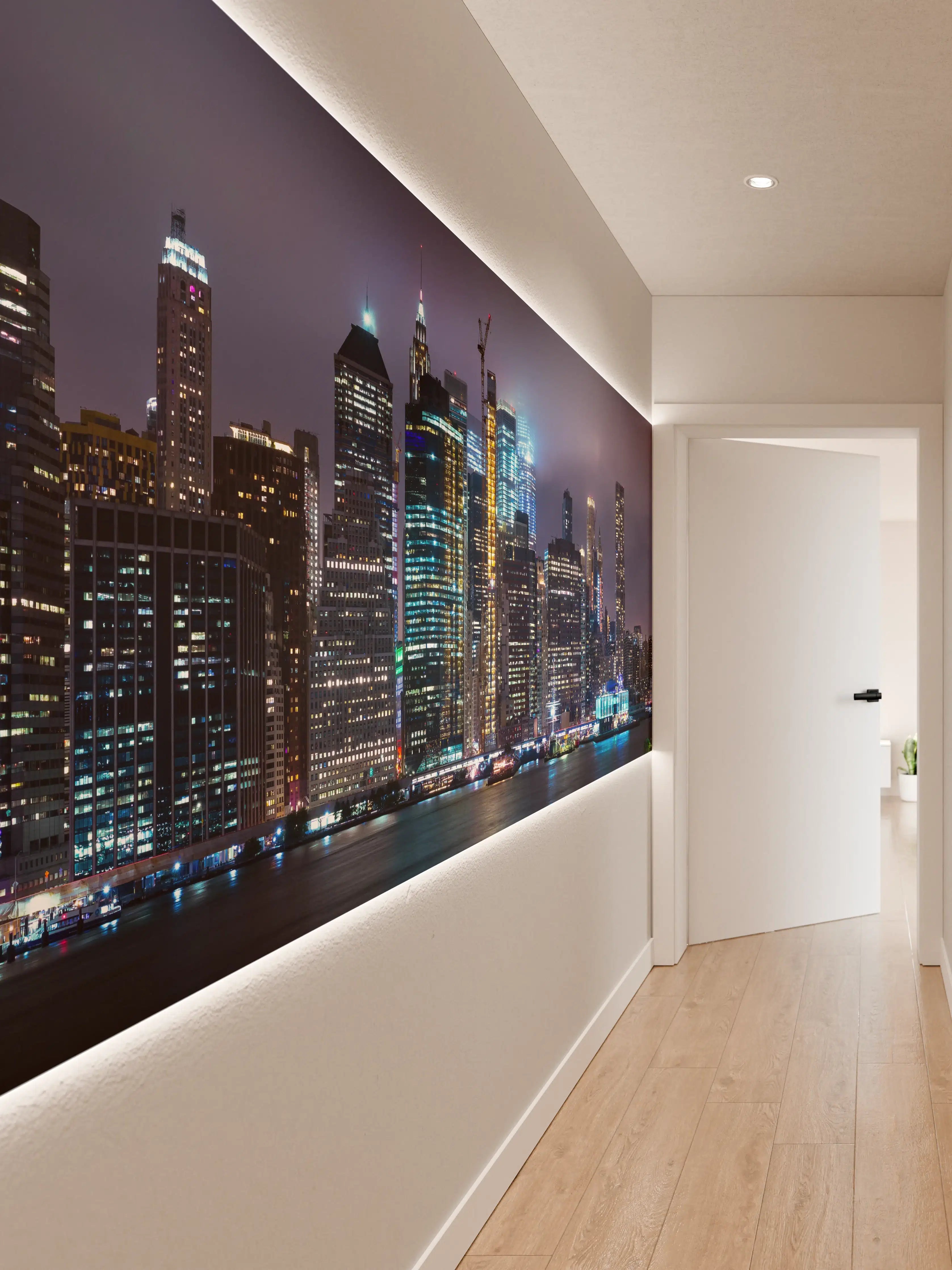 Wandverkleidung Flur - Manhattan Skyline – Stadt der Lichter