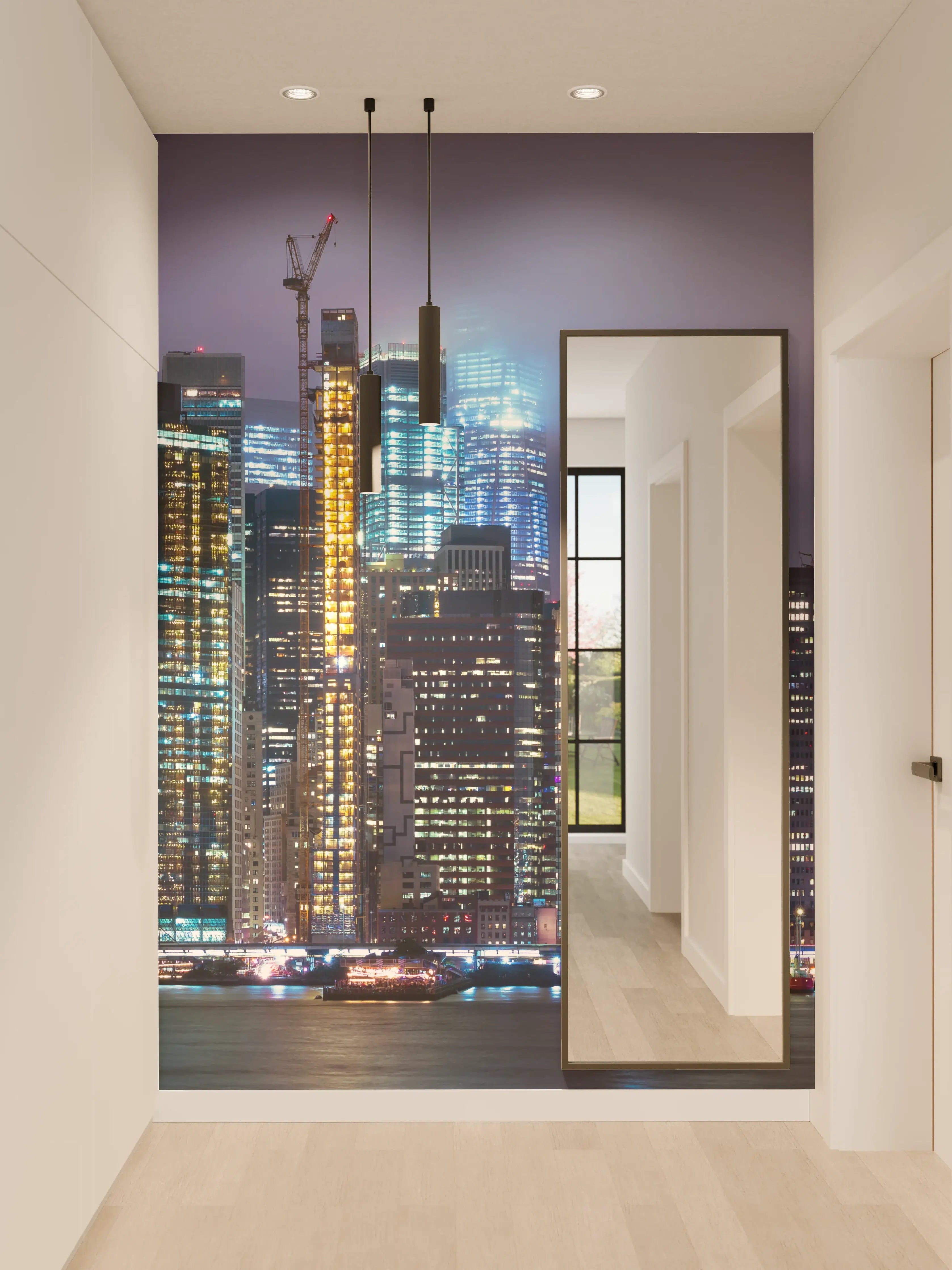 Wandverkleidung Flur - Manhattan Skyline – Stadt der Lichter