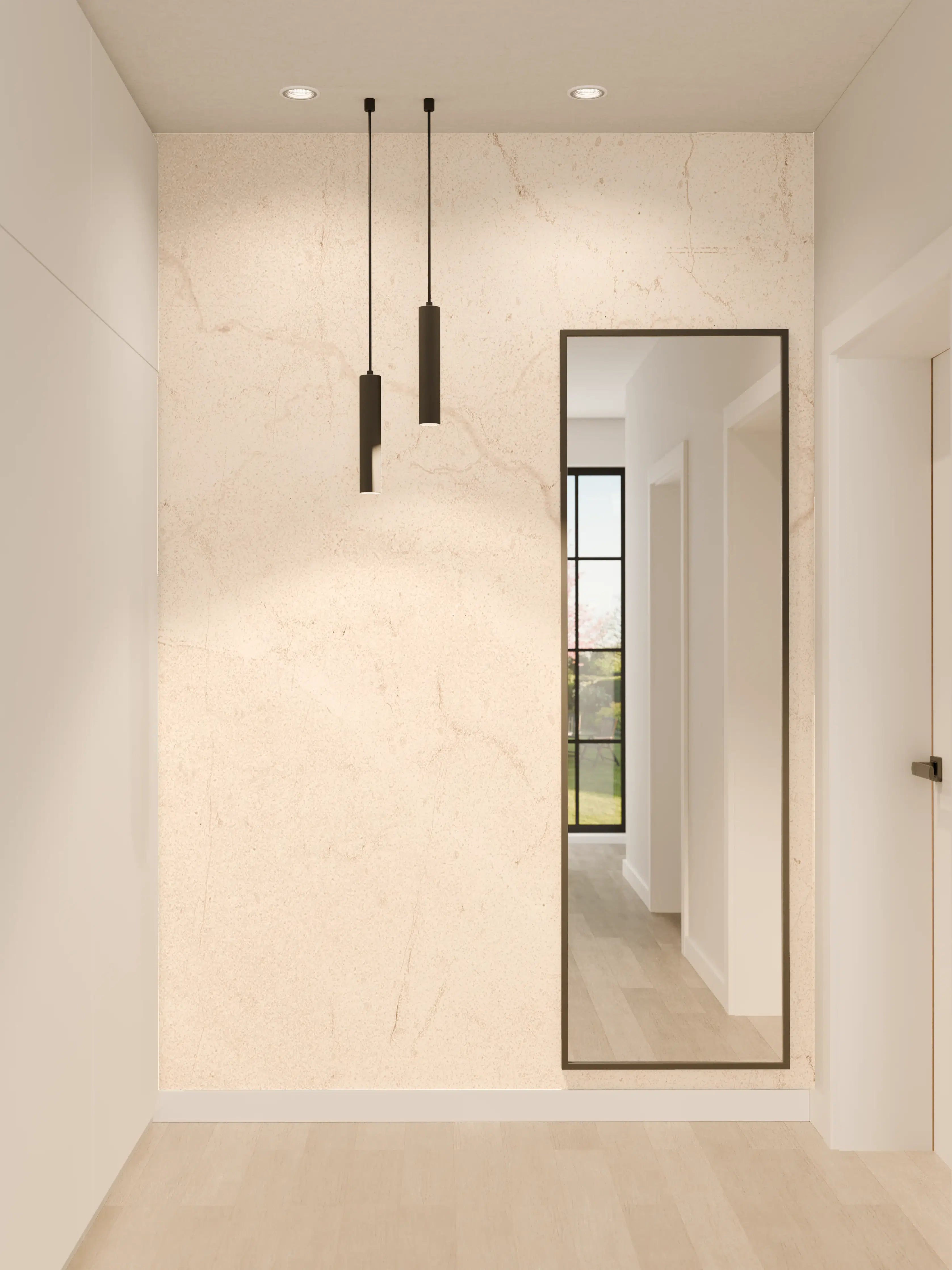 Wandverkleidung Flur - Marmor Textur - Fliesenmuster