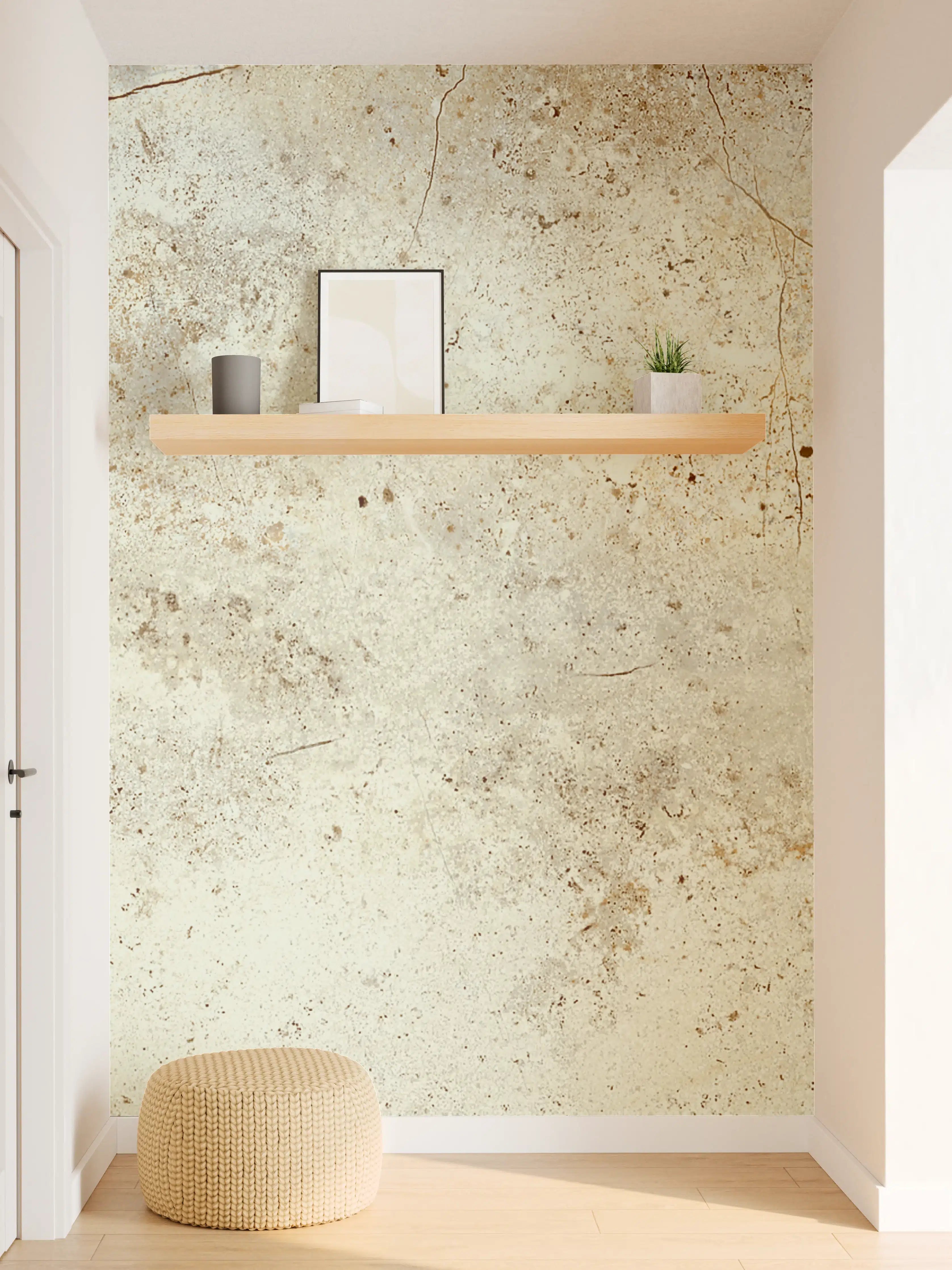 Wandverkleidung Flur - Marmor Textur hell
