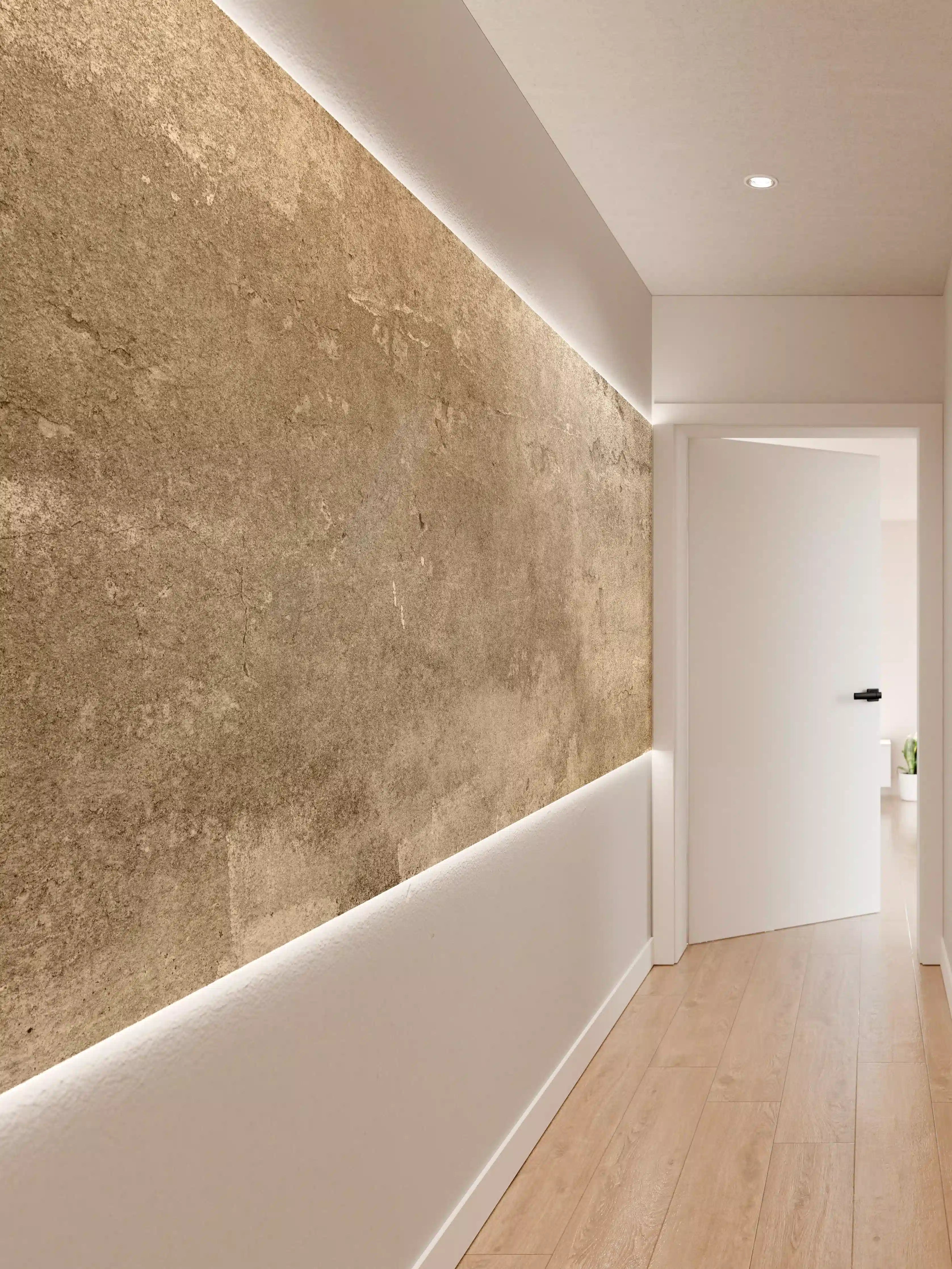 Wandverkleidung Flur - Moderne Betontapete für stilvolle Räume