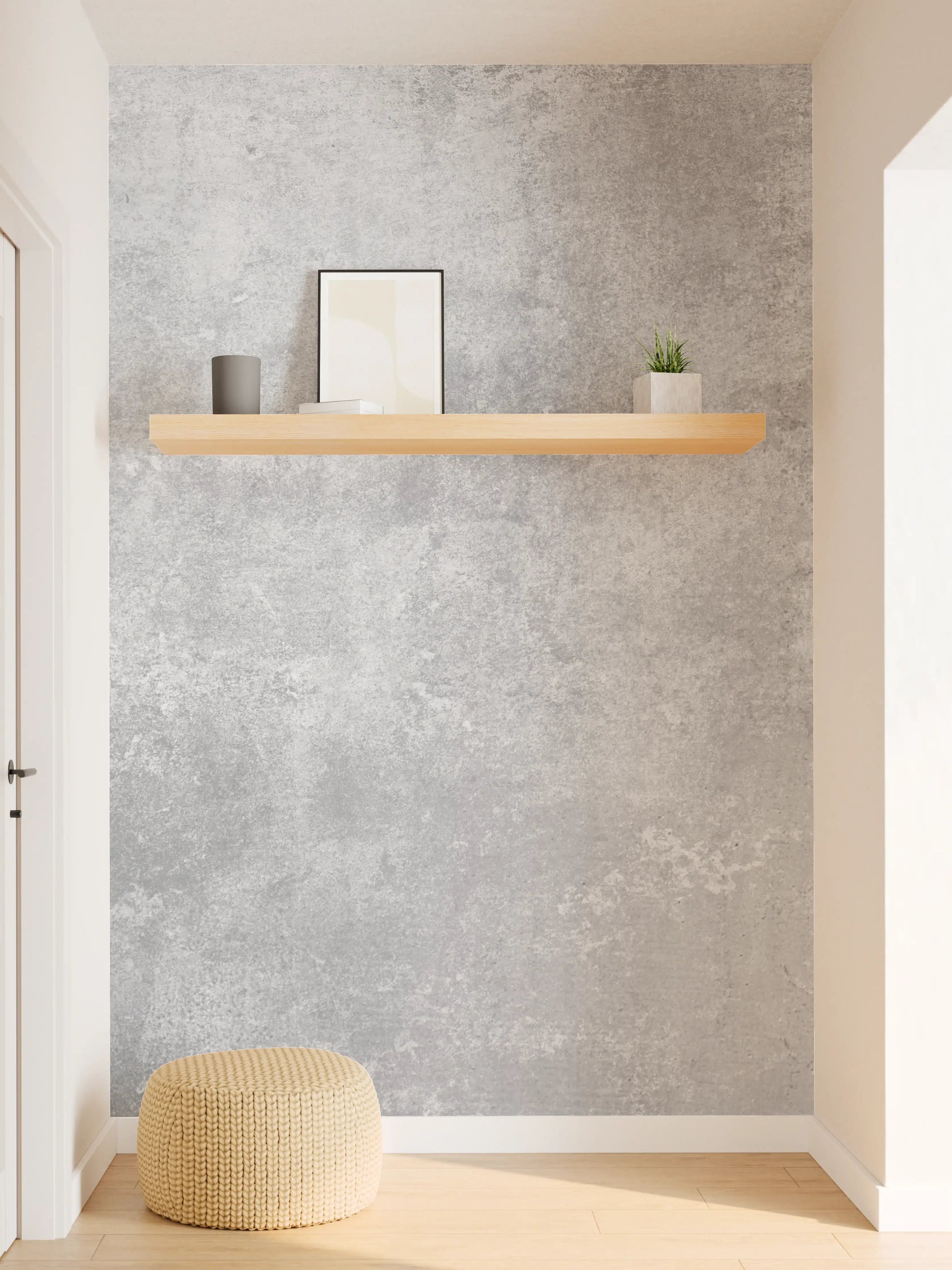 Wandverkleidung Flur - Moderne Betonwand in Grau