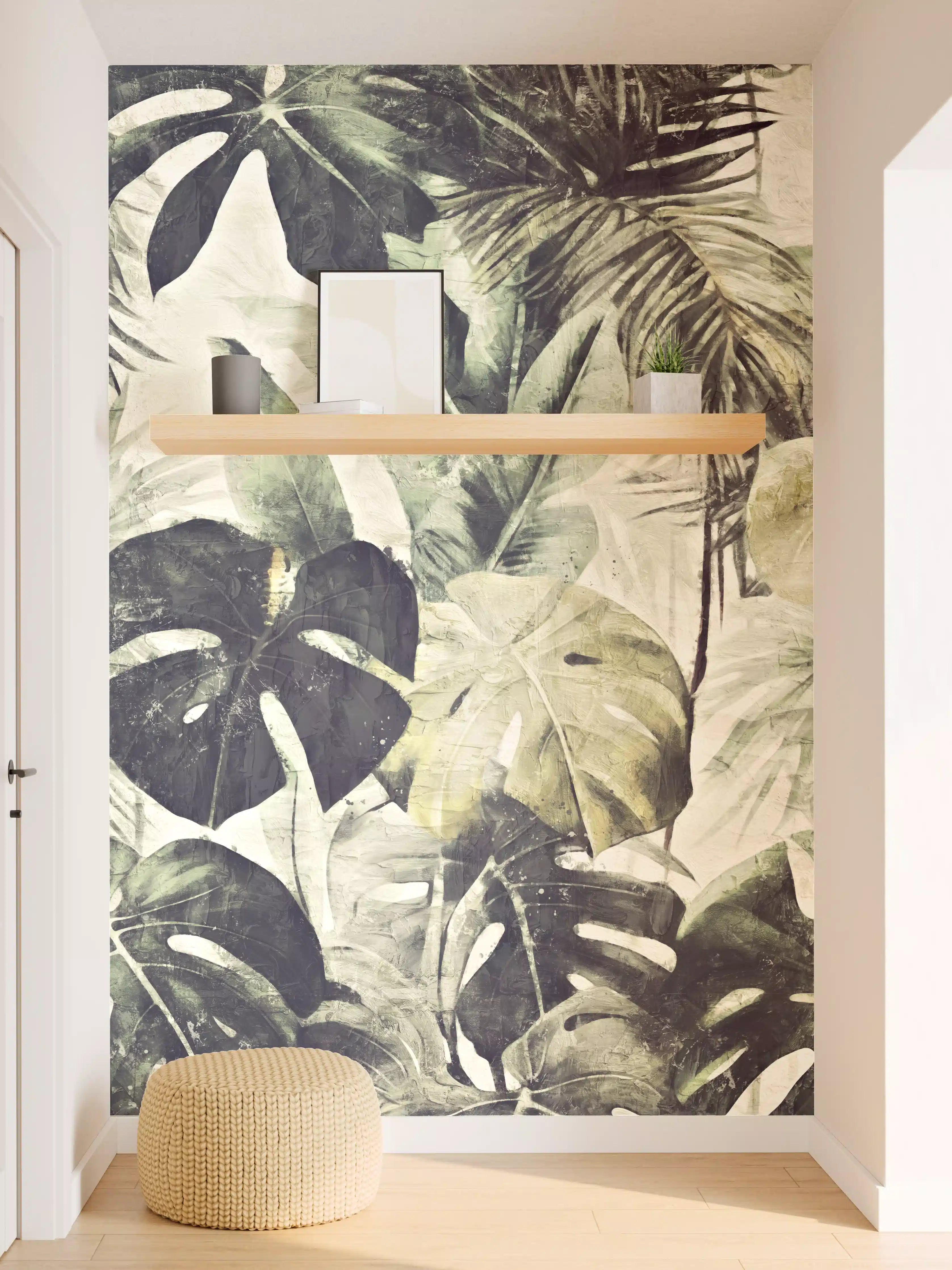 Wandverkleidung Flur - Moderne Dschungel-Wanddekoration
