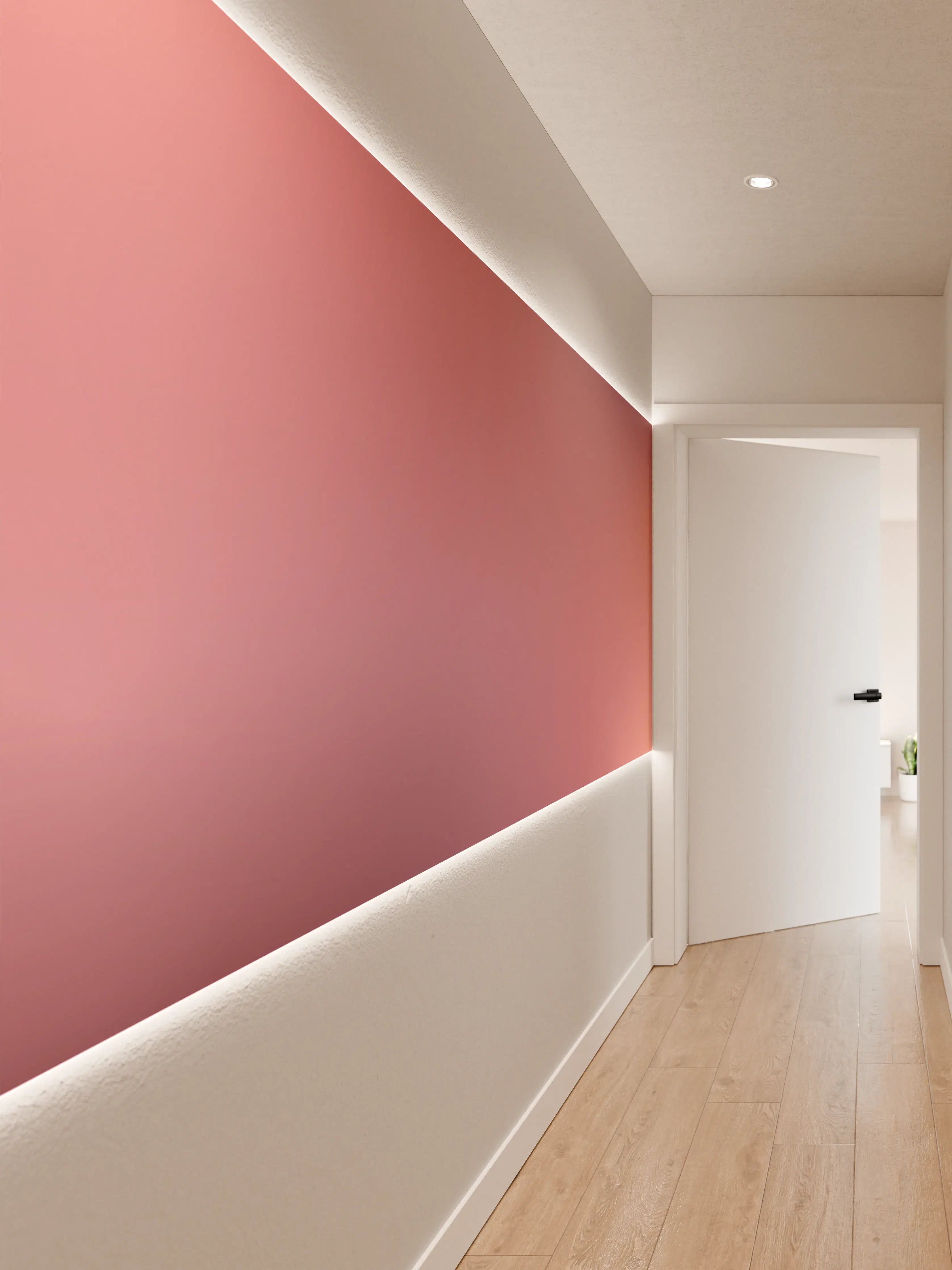 Wandverkleidung Flur - Moderne Farbe mit sanfter Textur